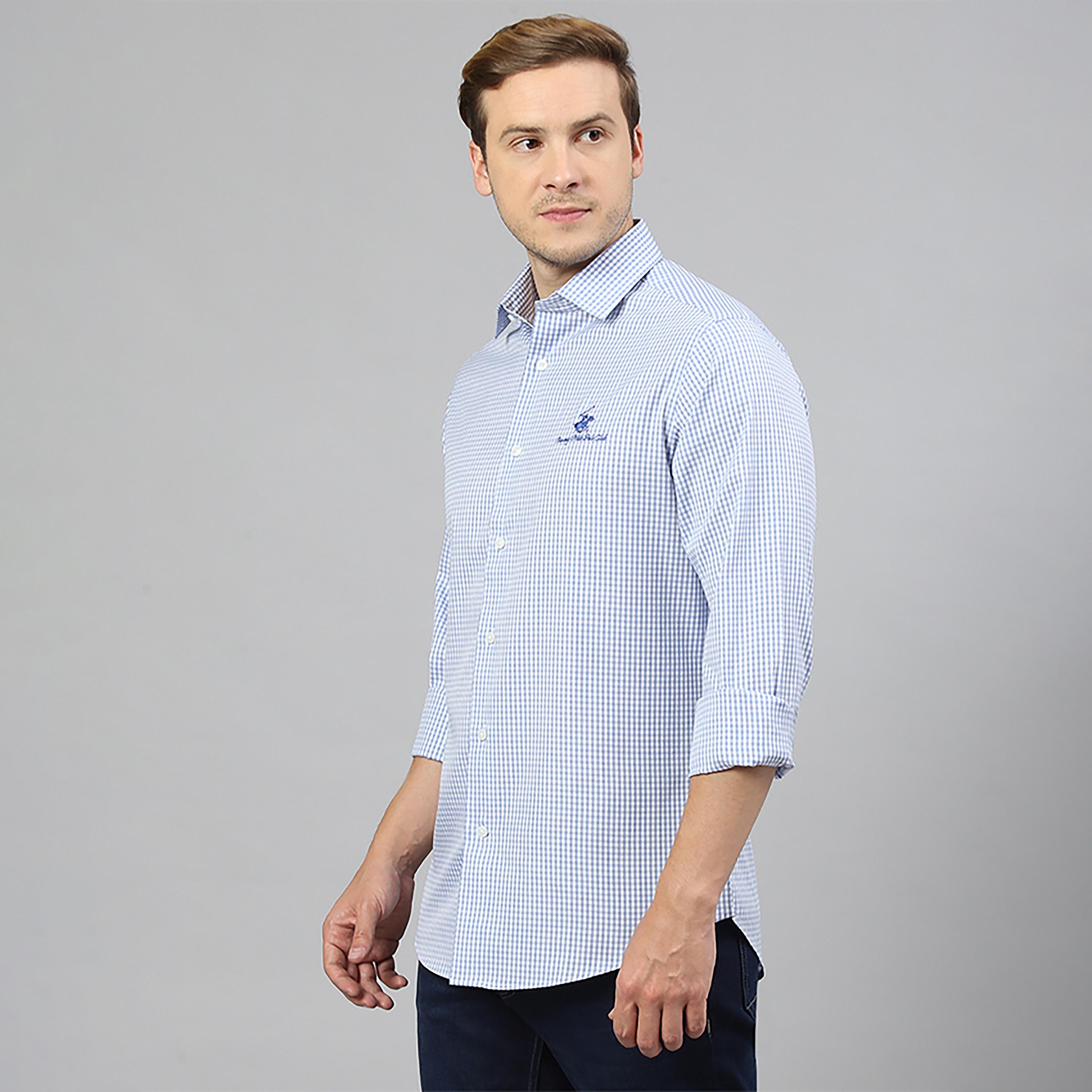 تي شيرت كاجوال بولو بياقة مربعة وأكمام طويلة من بيفرلي هيلز بولو كلوب-men-clothing-shirts-image-2