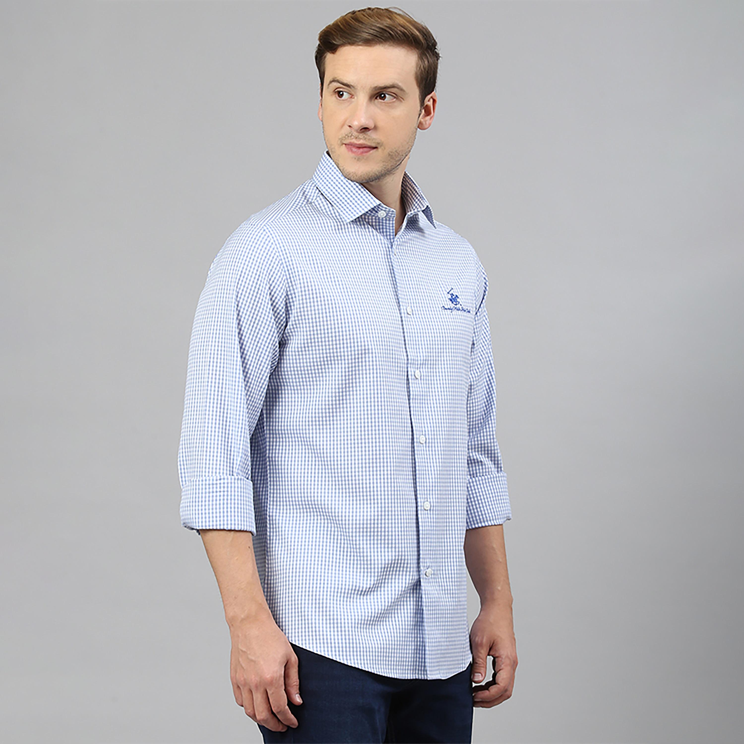 Beverly Hills Polo Club Checked Collared Long Sleeves Casual Shirt-men-clothing-shirts-image-3