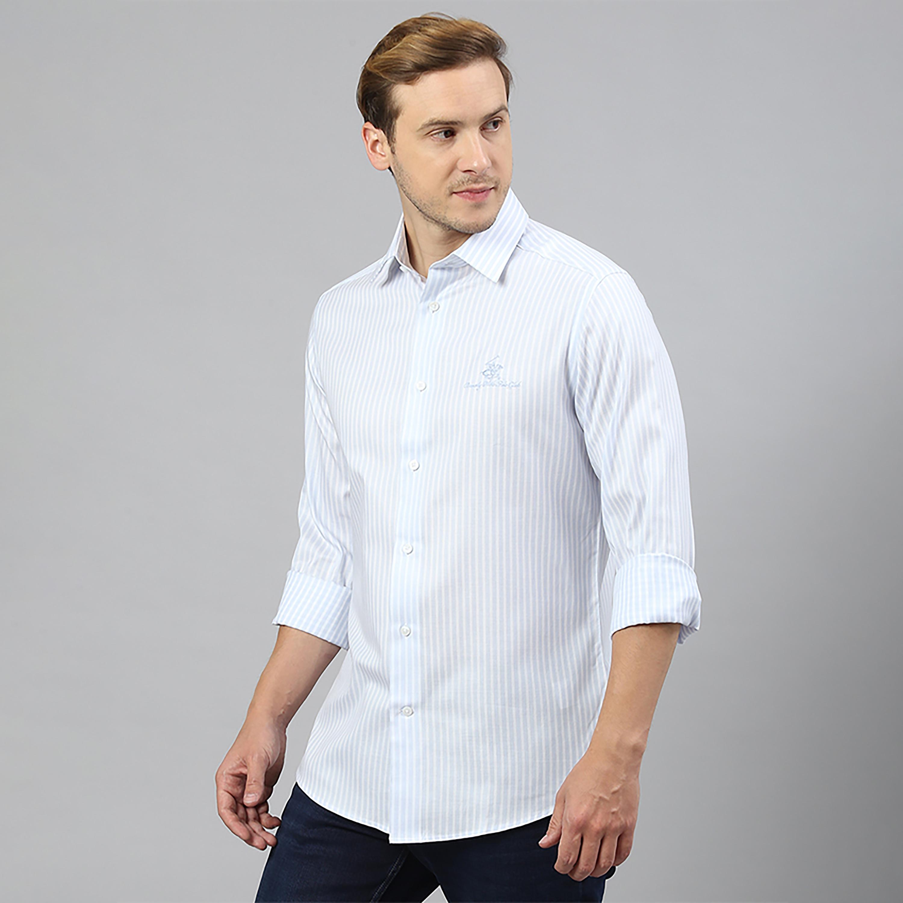 Beverly Hills Polo Club Striped Collared Long Sleeves Casual Shirt-men-clothing-shirts-image-2