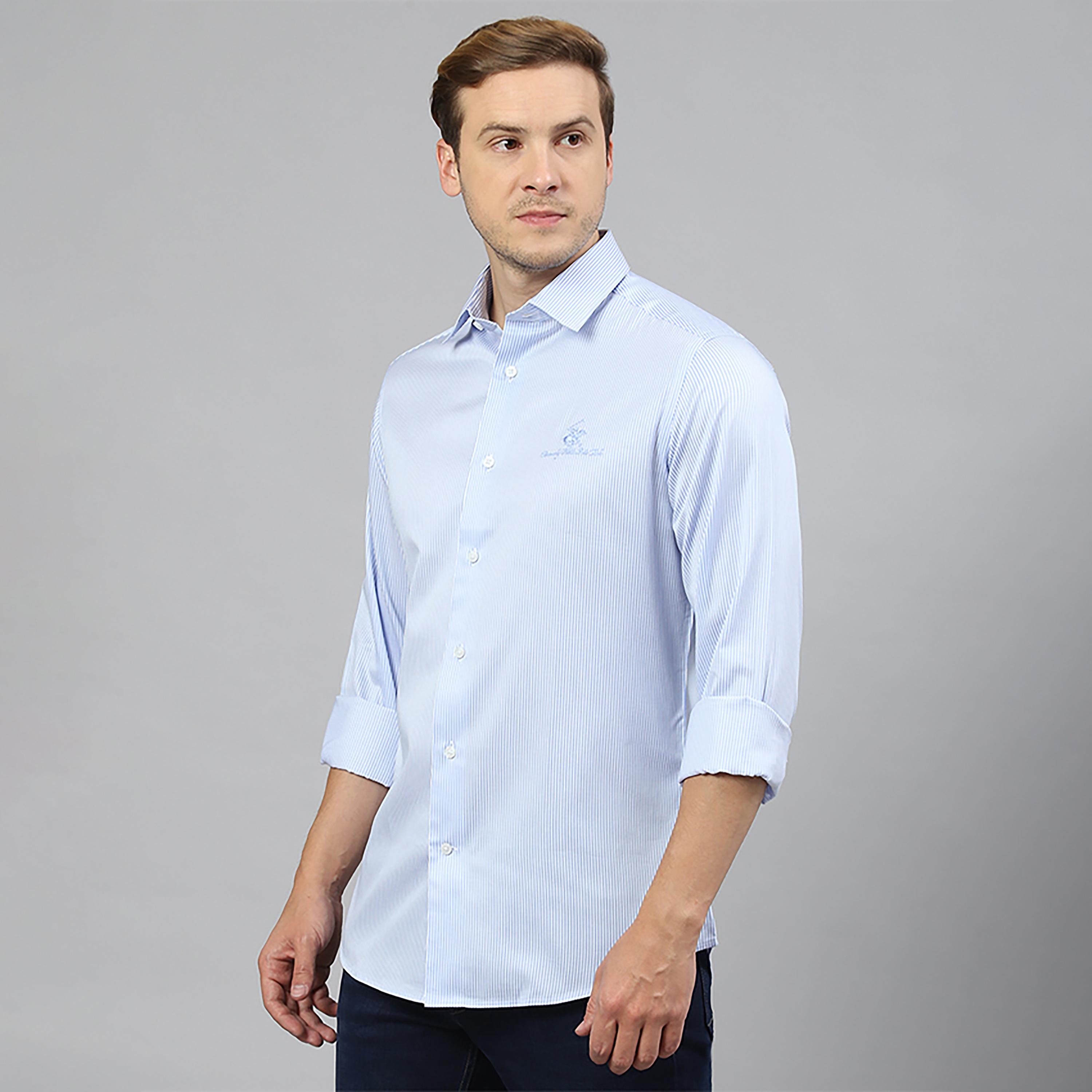 Beverly Hills Polo Club Striped Collared Long Sleeves Casual Shirt-men-clothing-shirts-image-2