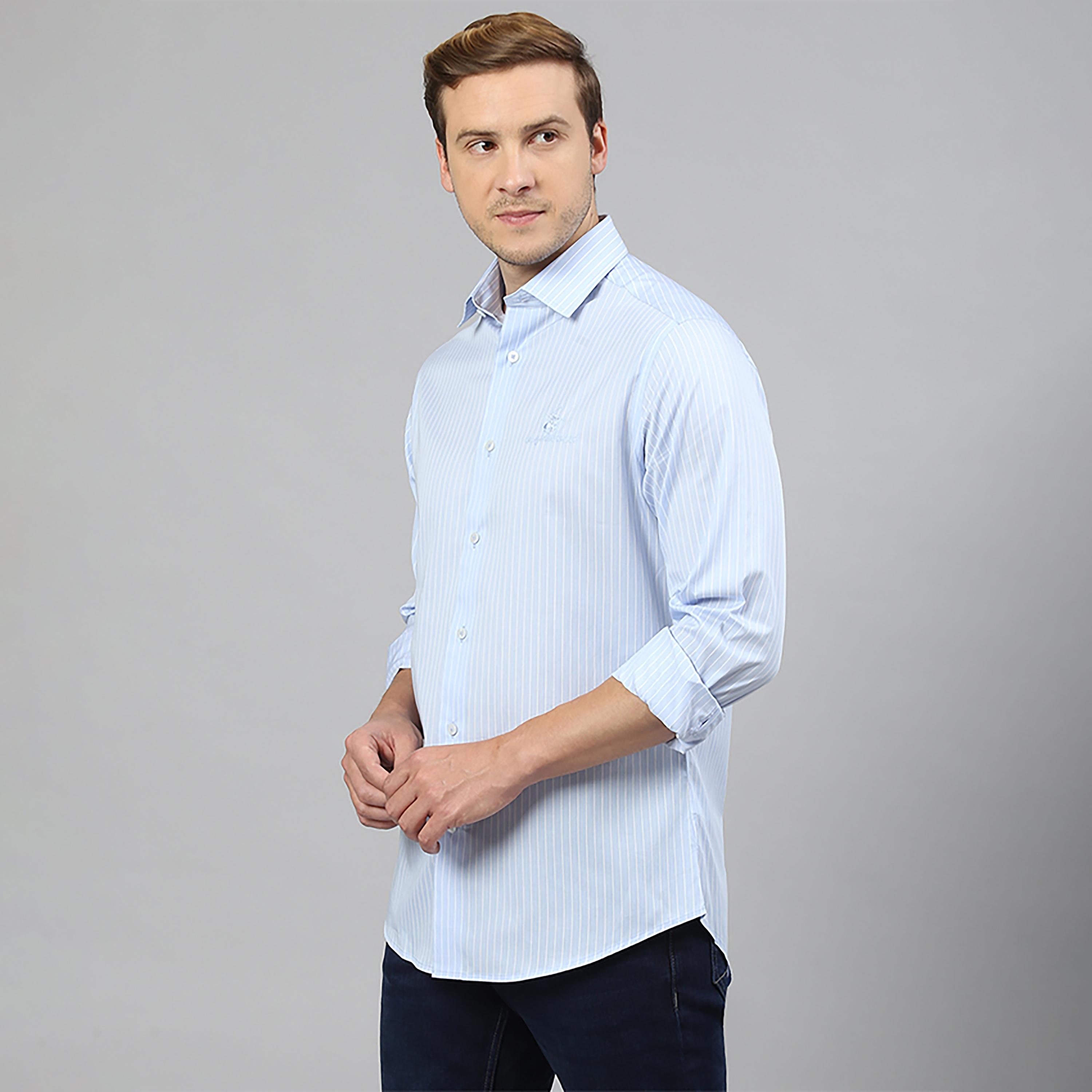 Beverly Hills Polo Club Striped Collared Long Sleeves Casual Shirt-men-clothing-shirts-image-2