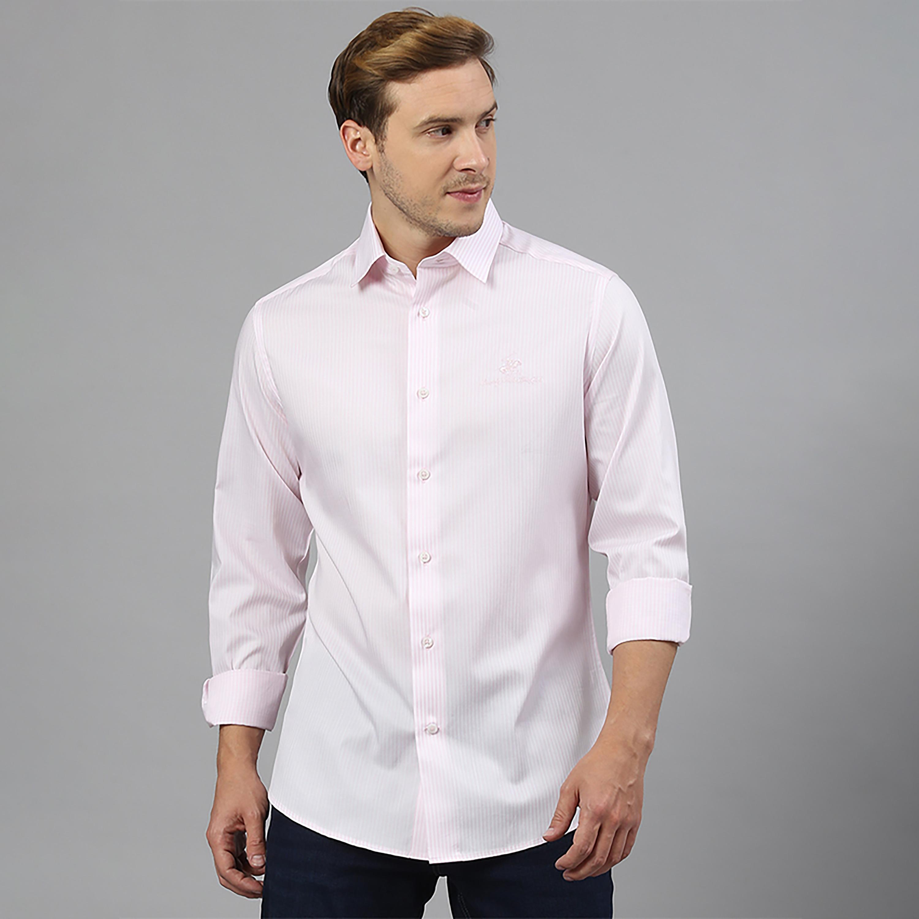 Beverly Hills Polo Club Striped Collared Long Sleeves Casual Shirt-men-clothing-shirts-image-1