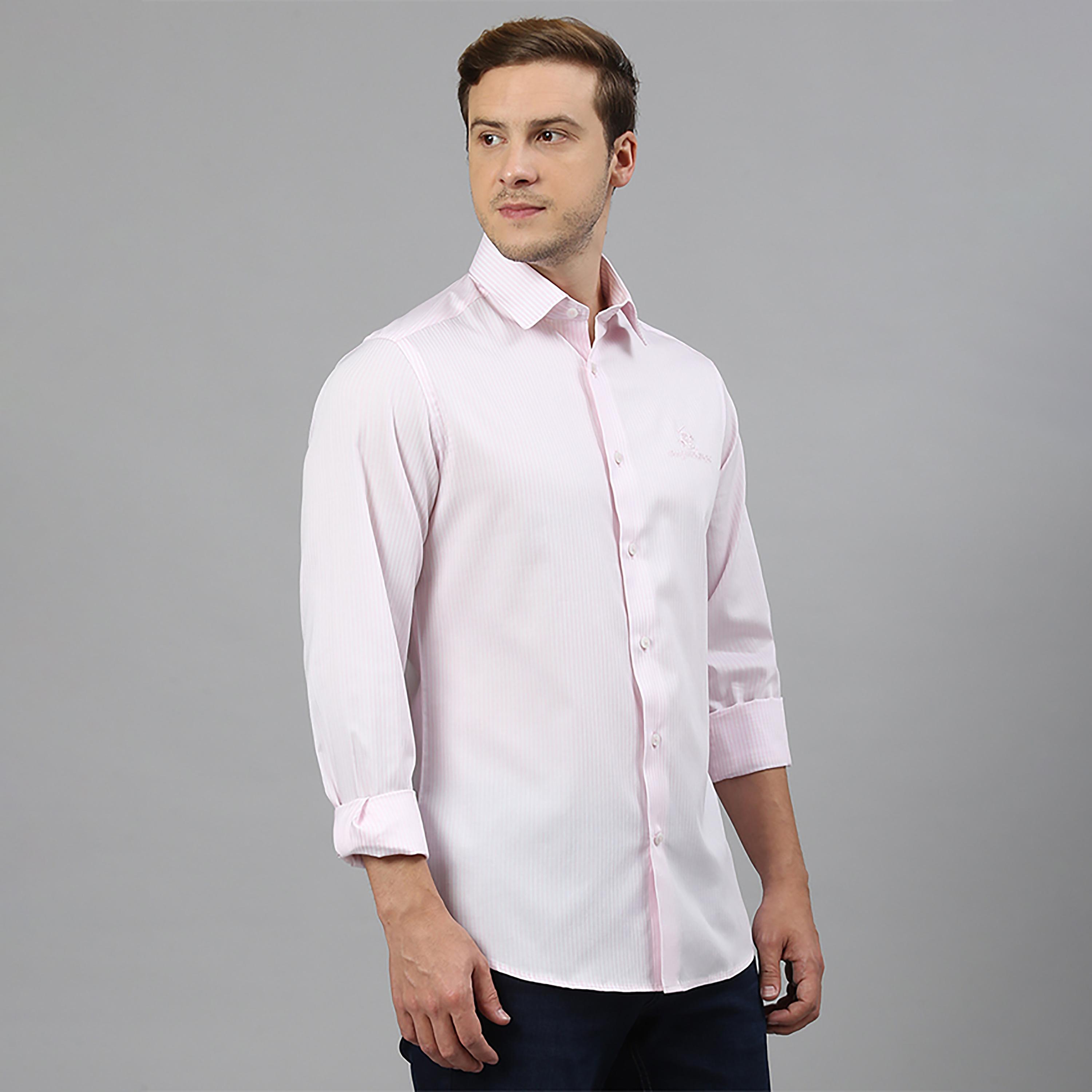 تي شيرت كاجوال بولو بياقة مخططة وأكمام طويلة من بيفرلي هيلز بولو كلوب-men-clothing-shirts-image-3