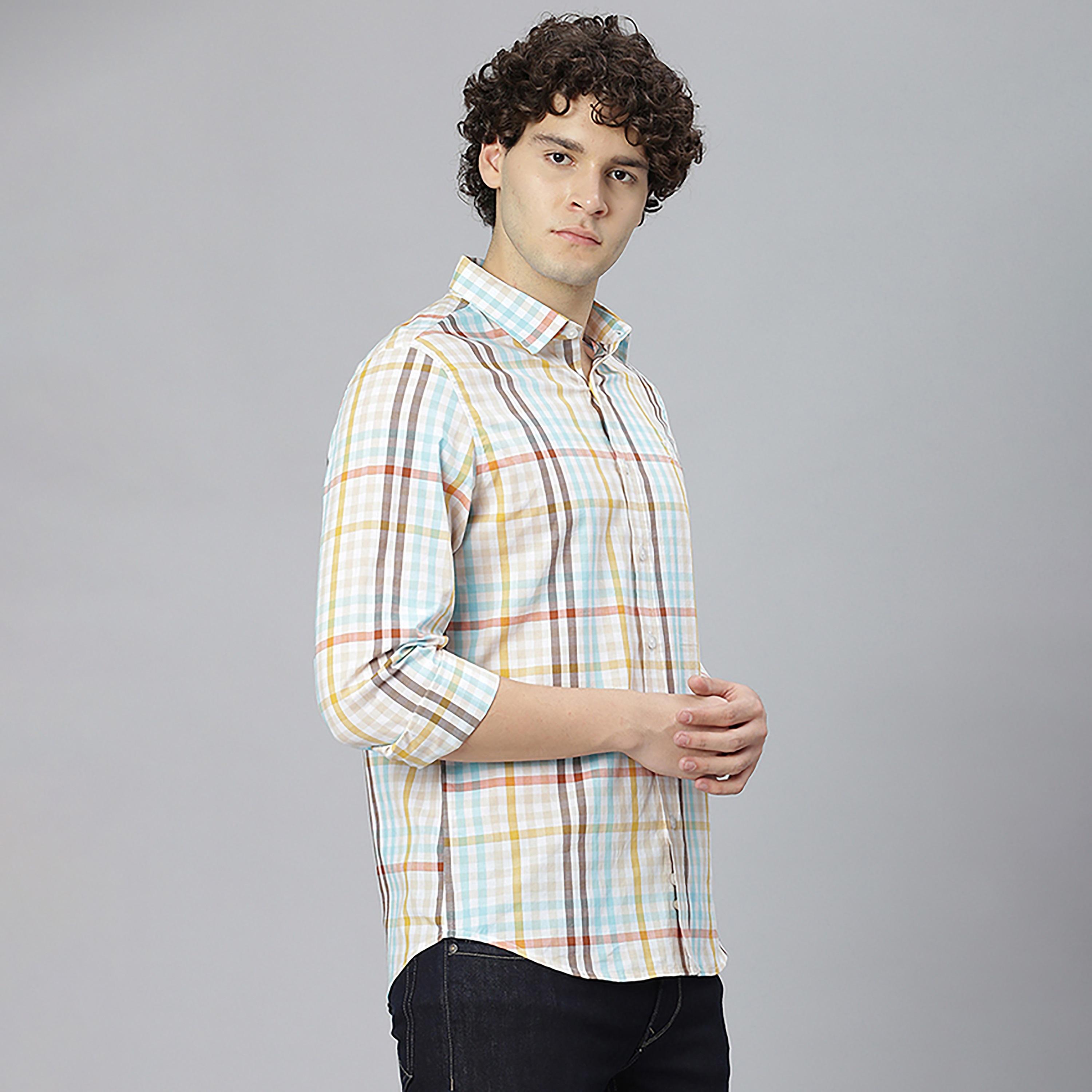 Beverly Hills Polo Club Checked Collared Long Sleeves Casual Shirt-men-clothing-shirts-image-3