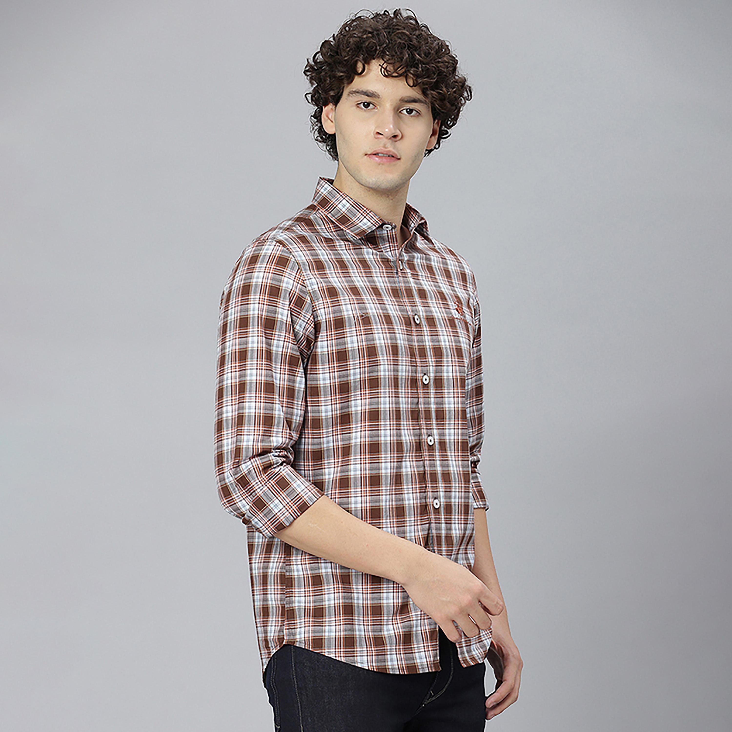 Beverly Hills Polo Club Checked Collared Long Sleeves Casual Shirt-men-clothing-shirts-image-3