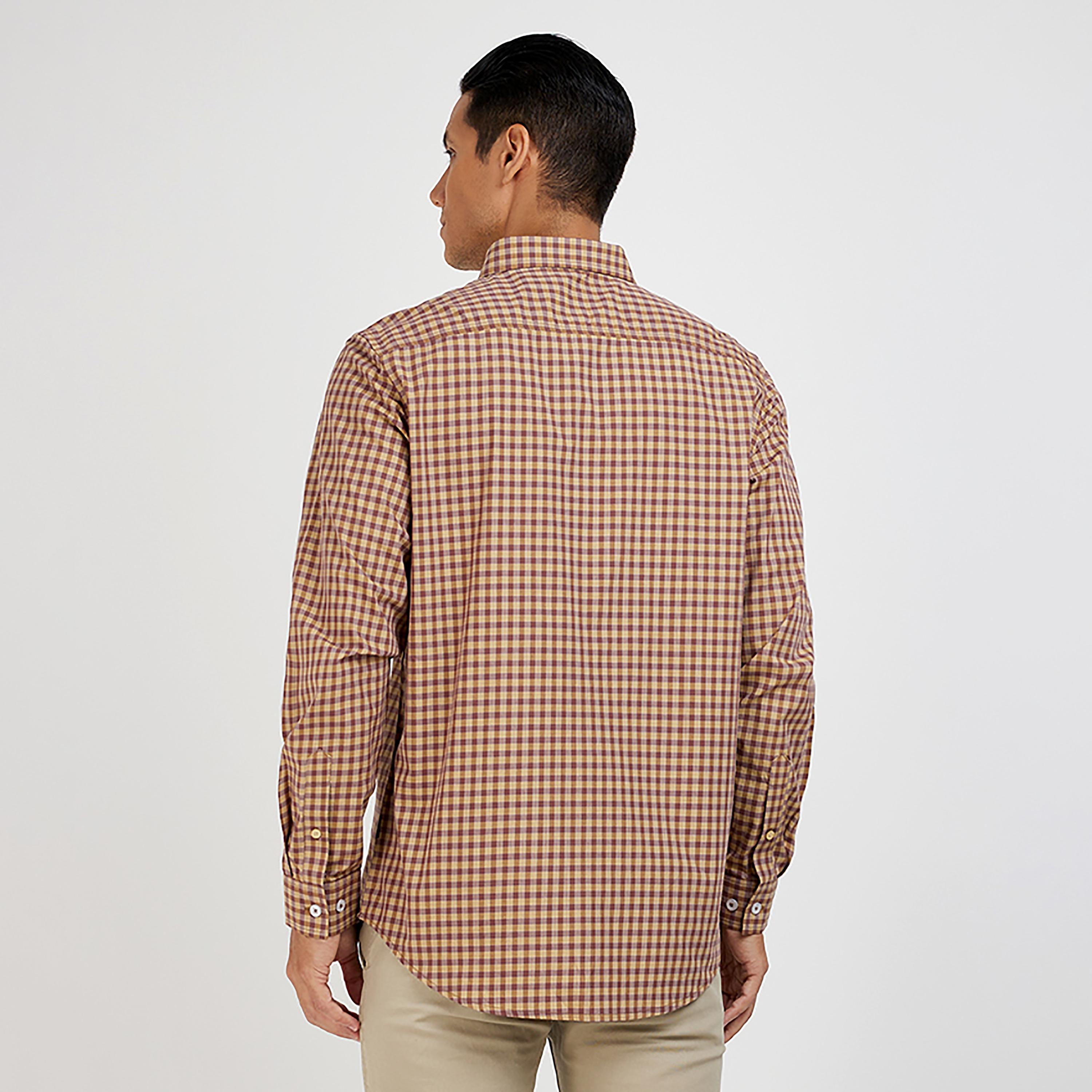 Beverly Hills Polo Club Checks Collared Long Sleeves Shirt-men-clothing-shirts-image-3