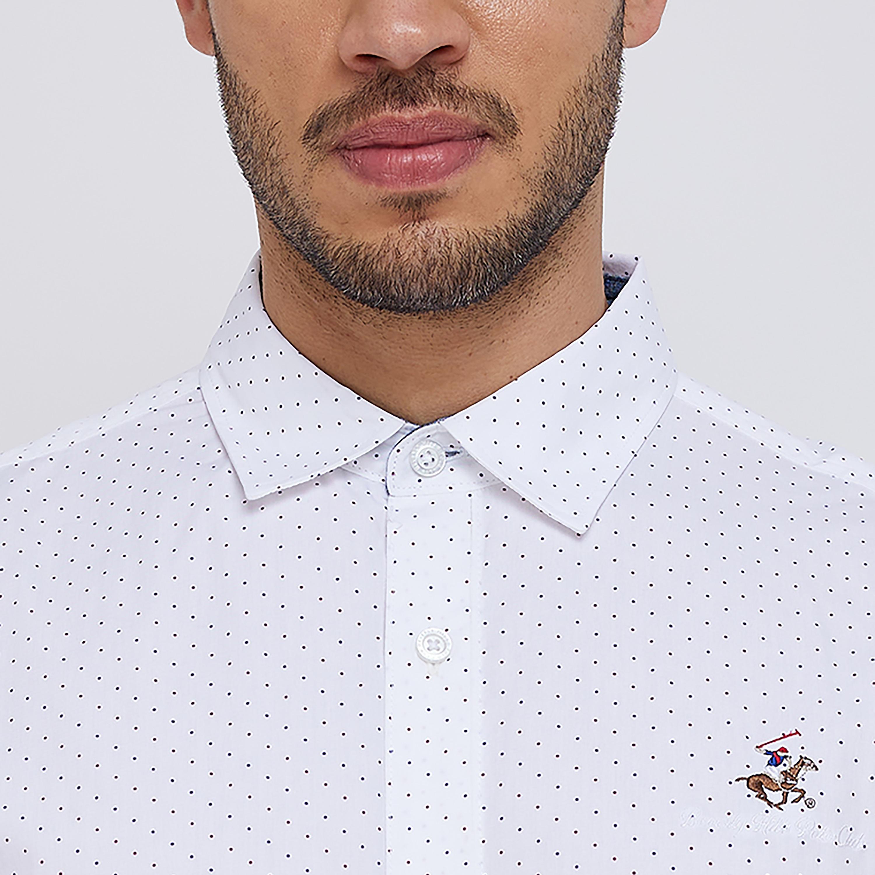قميص من بيفرلي هيلز بولو كلوب بأكمام طويلة وياقات ذو بولكا دات-men-clothing-shirts-image-2