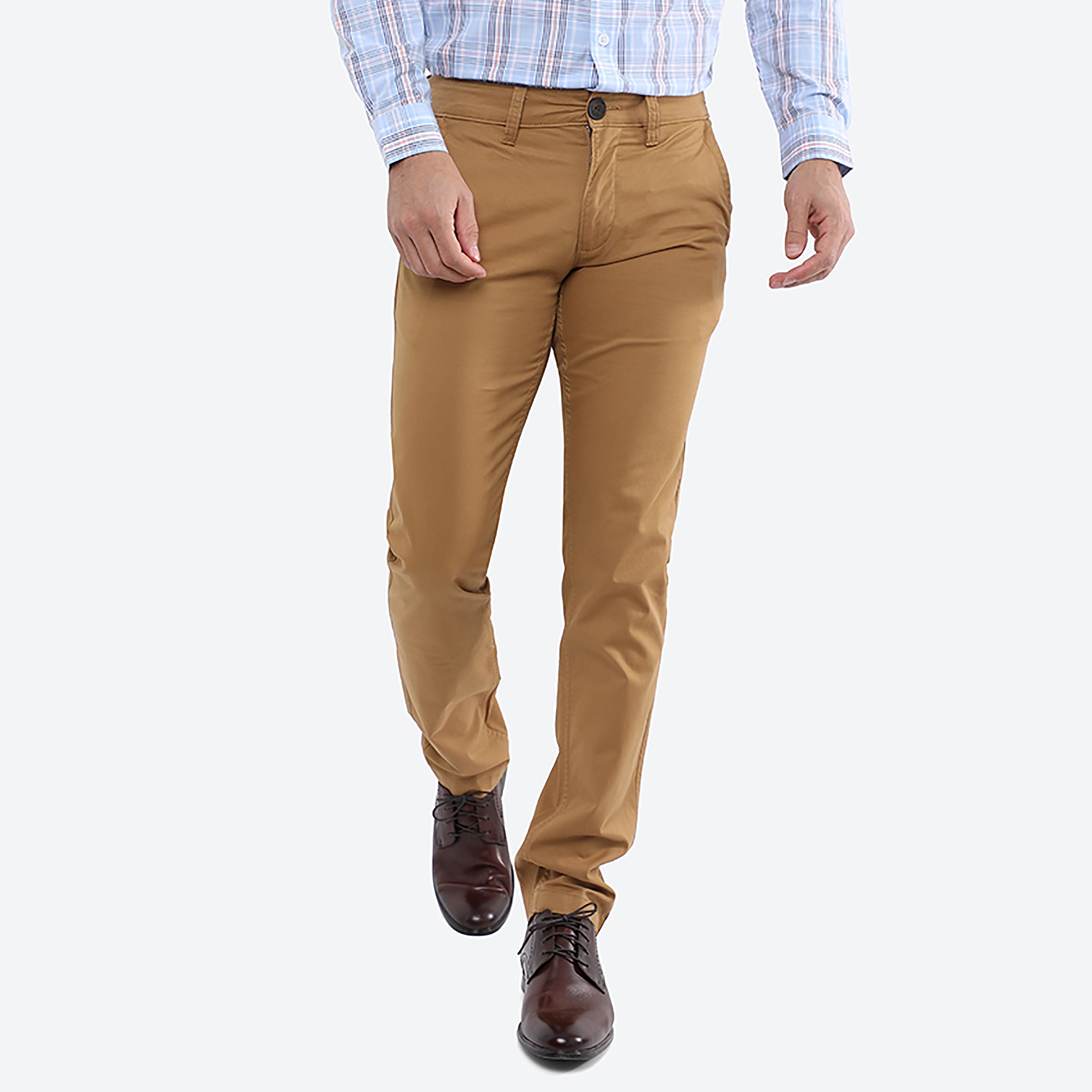 بنطلون سادة متوسط الارتفاع مع زر للإغلاق من بيفرلي هيلز بولو كلوب-men-clothing-bottoms-trousersandchinos-chinos-image-4