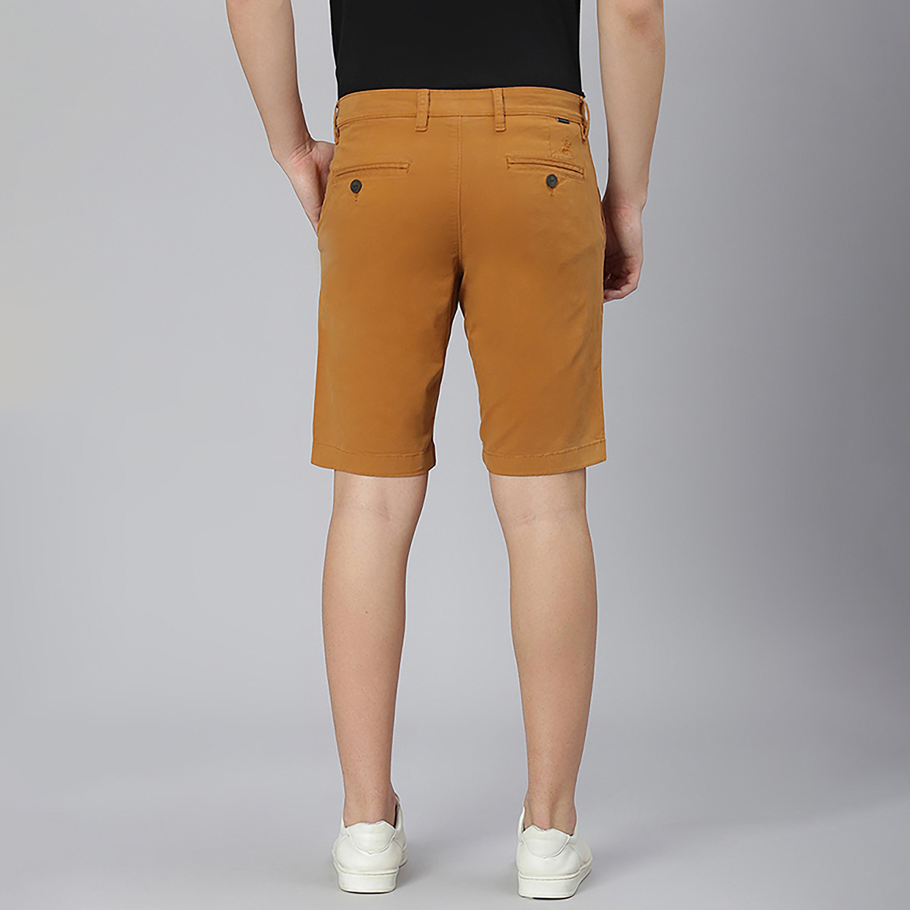 شورت سادة متوسط الارتفاع مع زر للإغلاق من بيفرلي هيلز بولو كلوب-men-clothing-bottoms-shorts-image-4