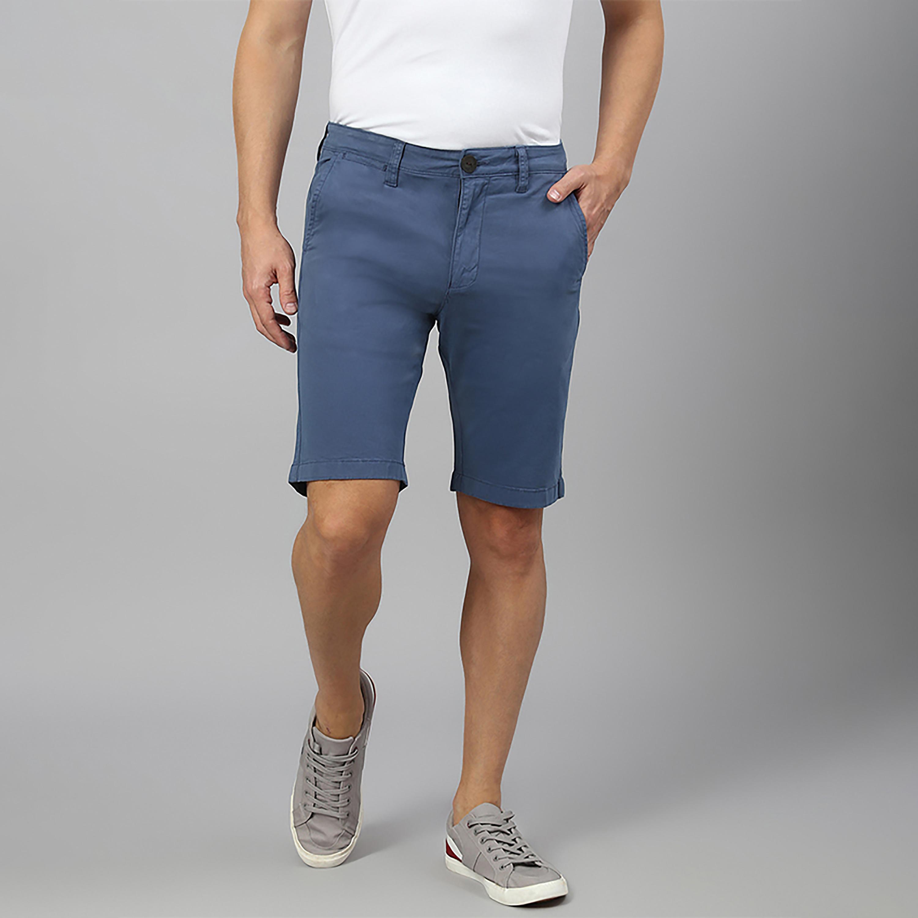 Beverly Hills Polo Club Plain Mid-Rise Shorts with Button Closure-men-clothing-bottoms-shorts-image-1