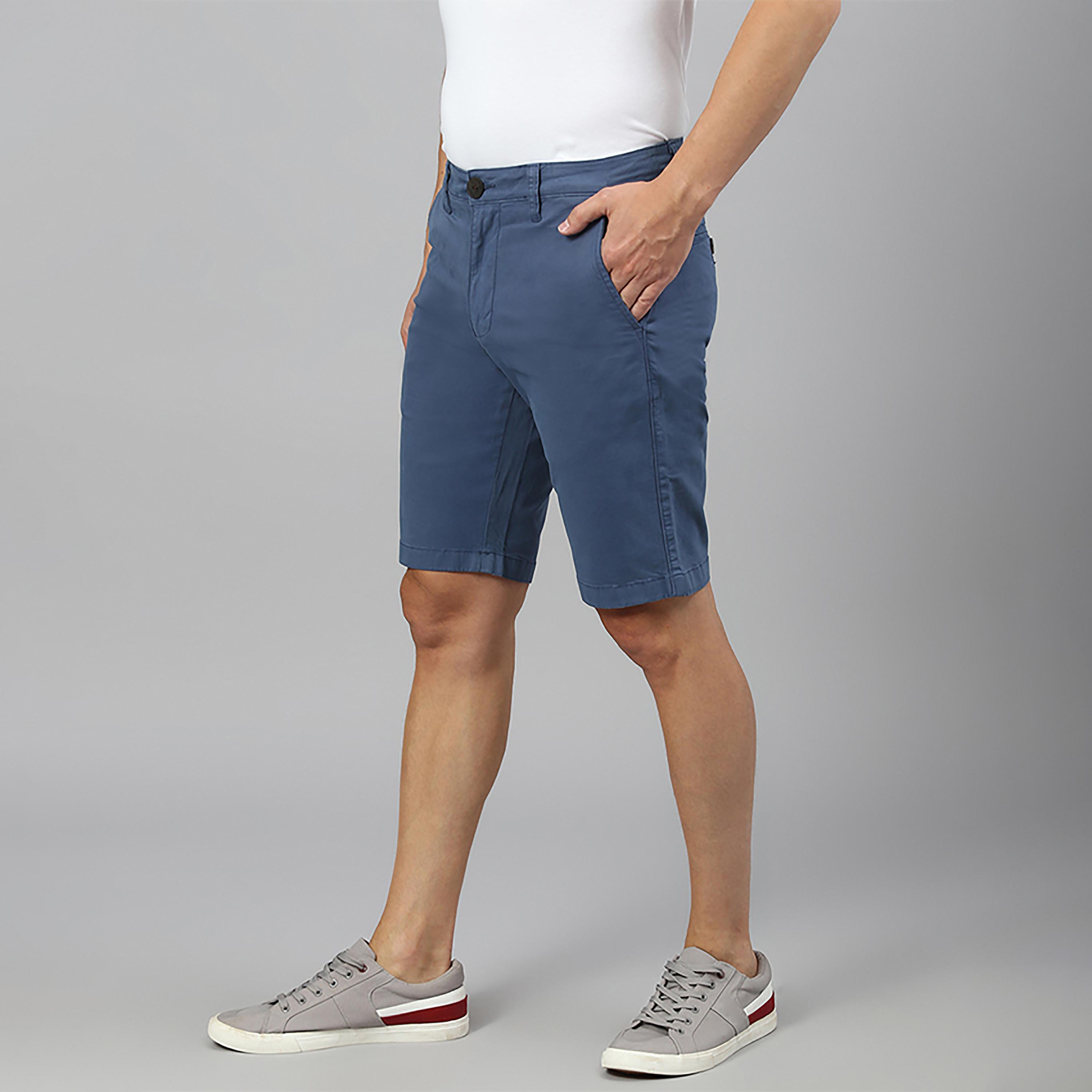 Beverly Hills Polo Club Plain Mid-Rise Shorts with Button Closure-men-clothing-bottoms-shorts-image-2