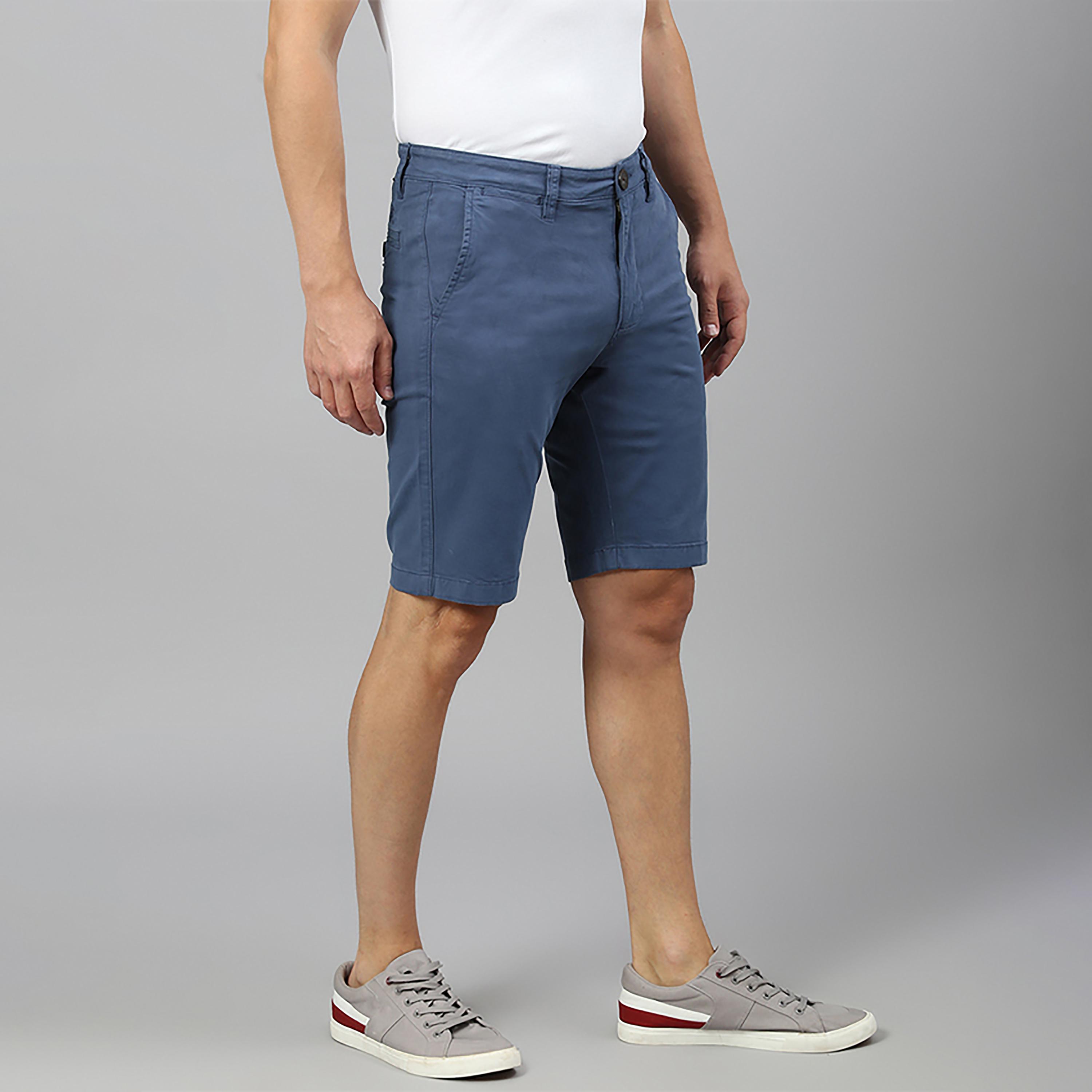 شورت سادة متوسط الارتفاع مع زر للإغلاق من بيفرلي هيلز بولو كلوب-men-clothing-bottoms-shorts-image-3