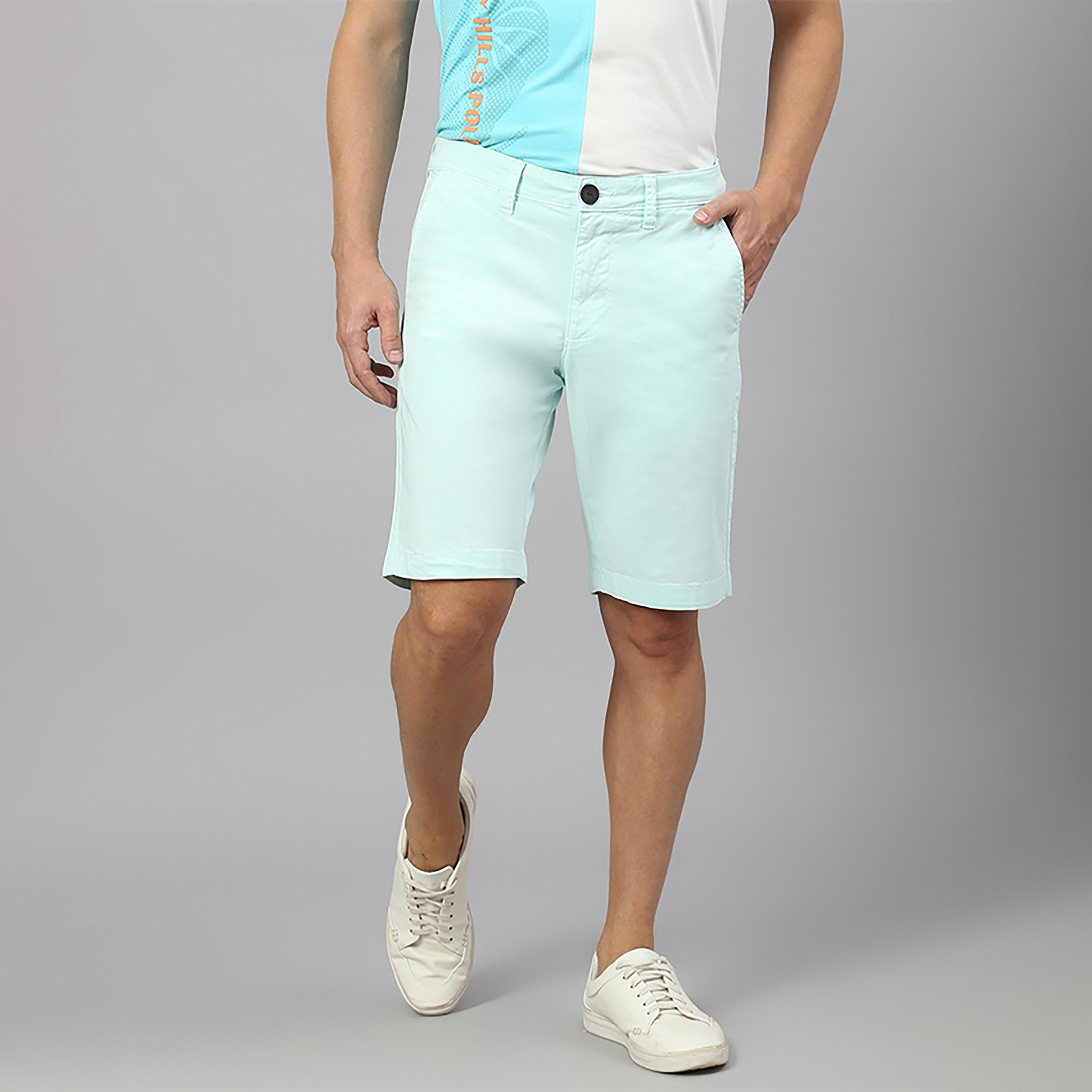 شورت سادة متوسط الارتفاع مع زر للإغلاق من بيفرلي هيلز بولو كلوب-men-clothing-bottoms-shorts-image-5