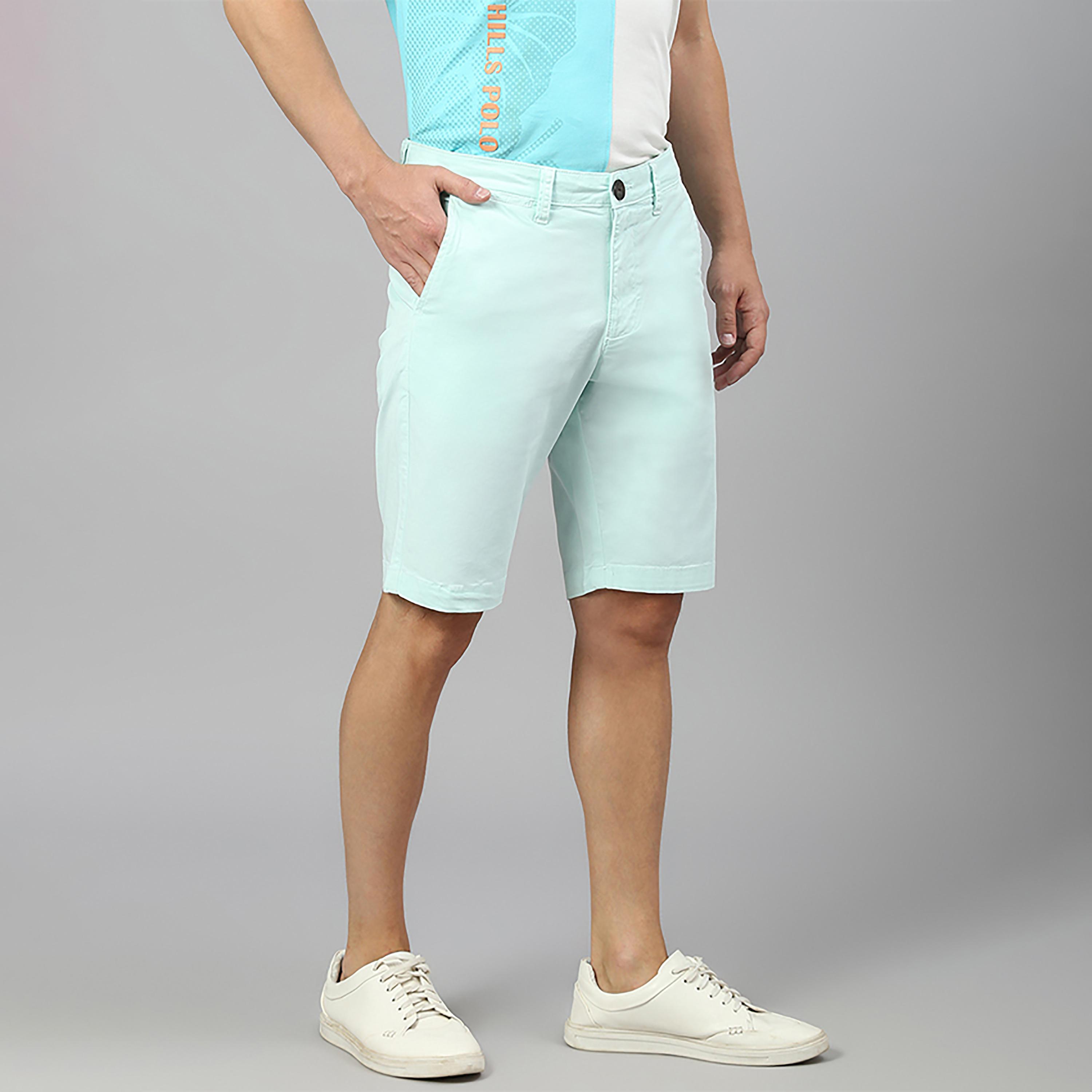 شورت سادة متوسط الارتفاع مع زر للإغلاق من بيفرلي هيلز بولو كلوب-men-clothing-bottoms-shorts-image-7