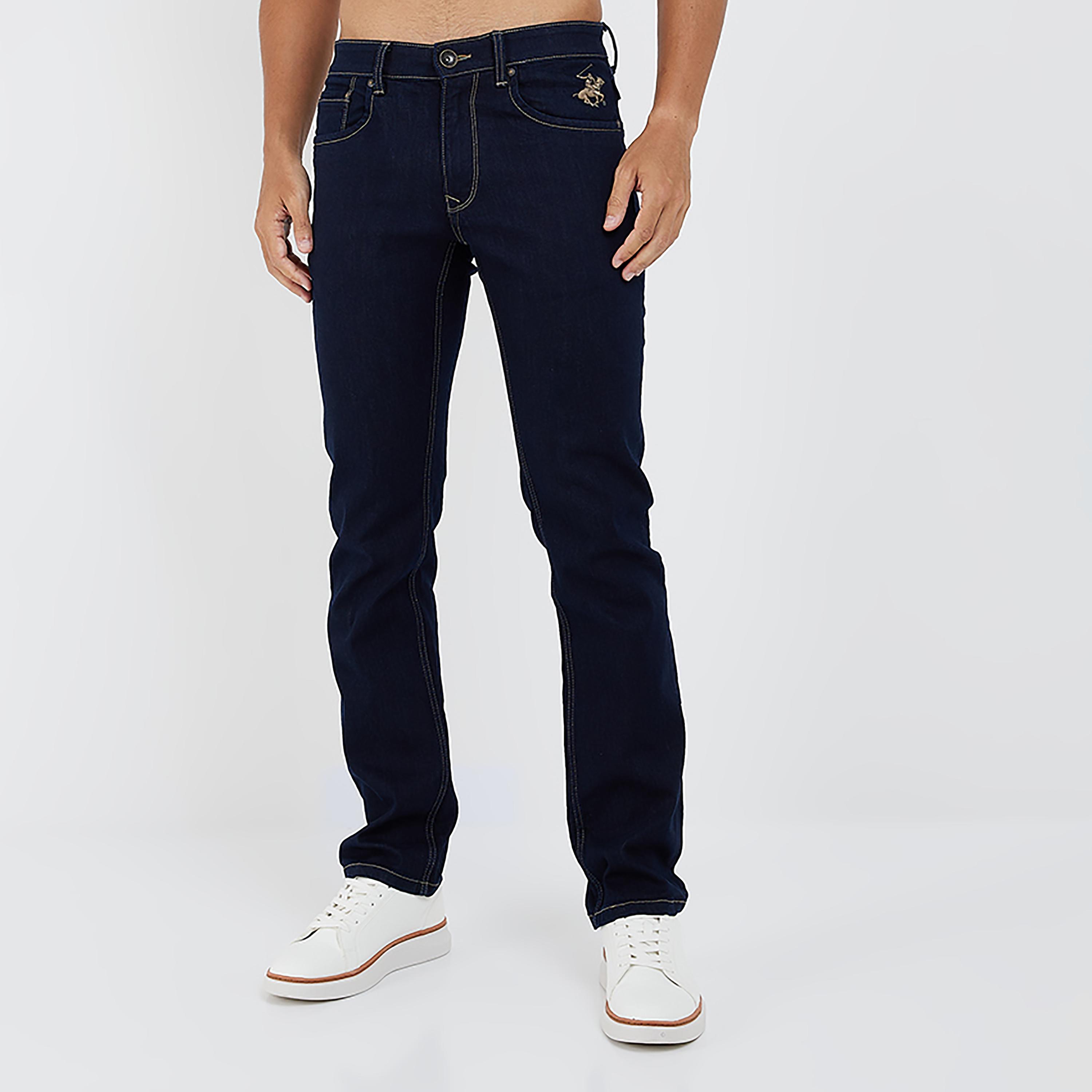 Beverly Hills Polo Club Blue Slim Fit Mid-Rise Jeans-men-clothing-bottoms-jeans-image-1