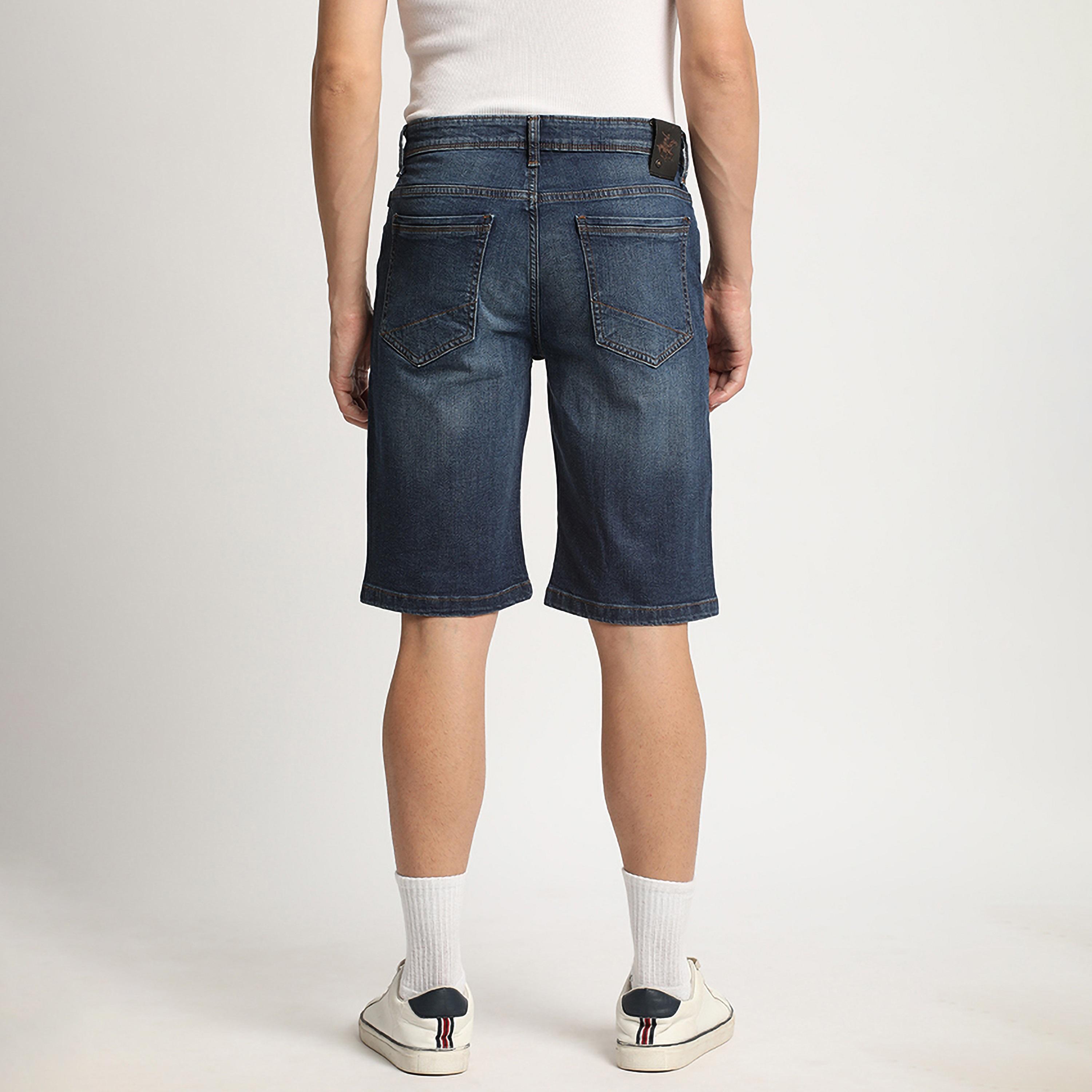 شورتس دينم سادة بخصر متوسط ذو 5 جيوب من بيفرلي هيلز بولو كلوب-men-clothing-bottoms-shorts-image-12