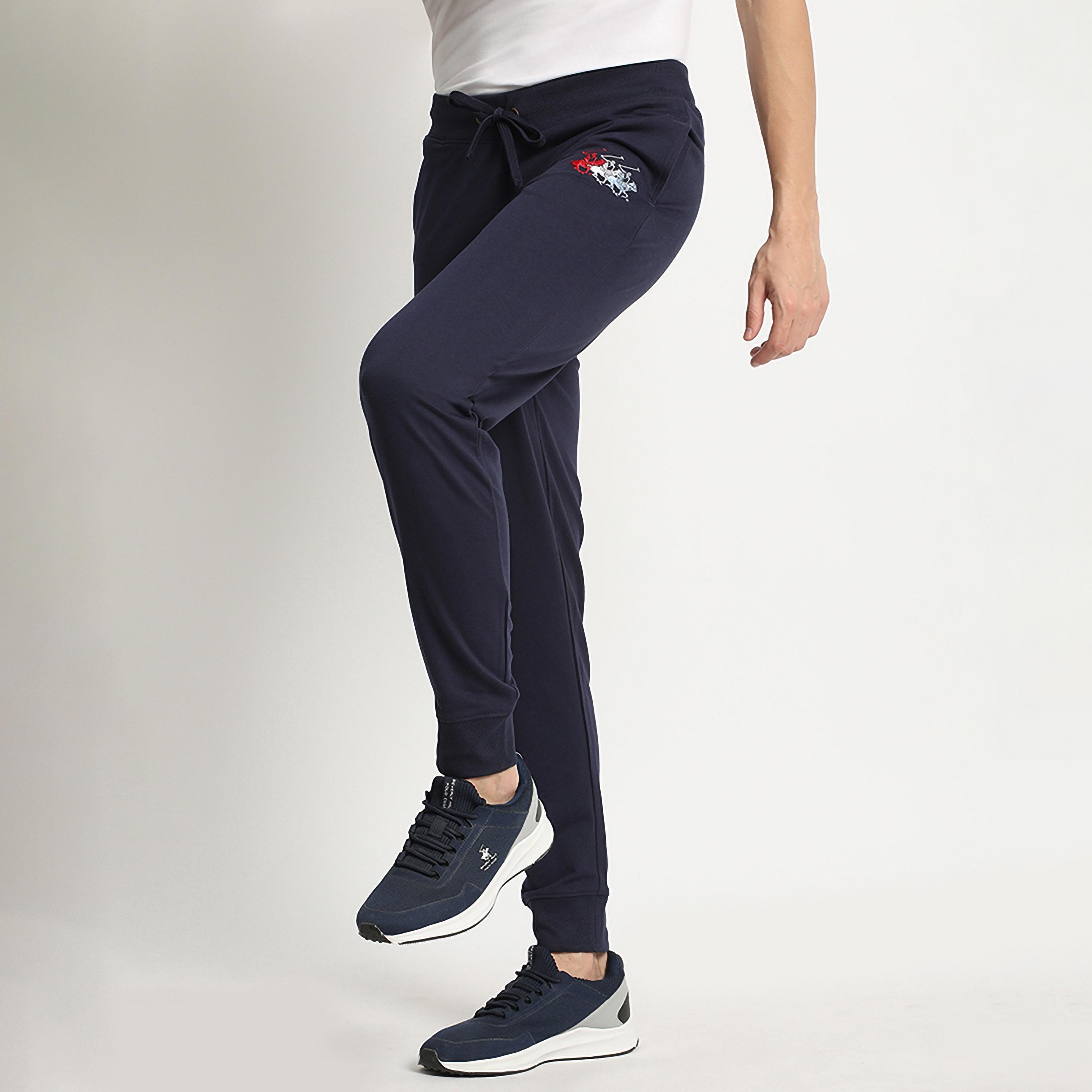 Beverly Hills Polo Club Logo Mid Waist Drawstring Joggers-men-clothing-bottoms-joggers-image-2