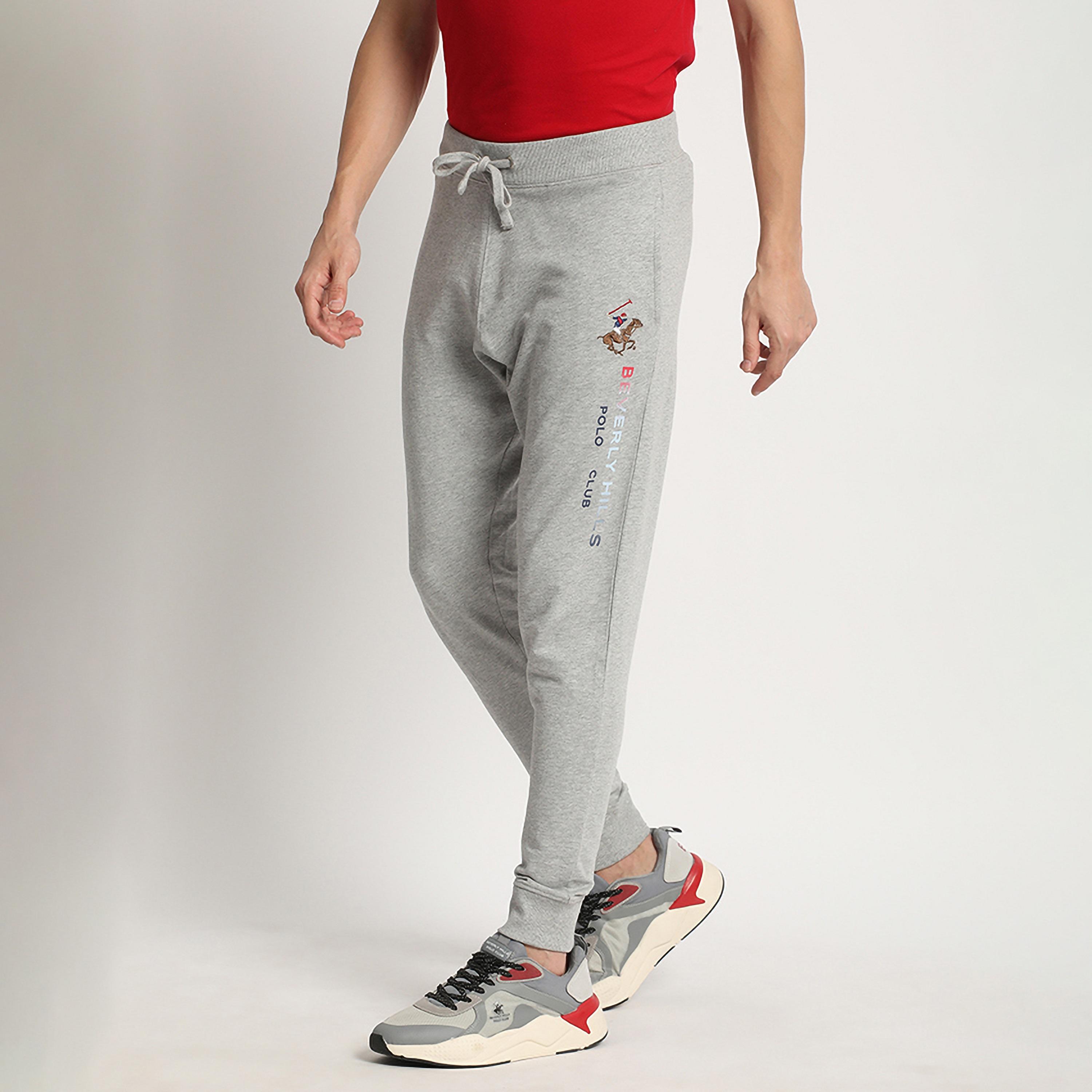 Beverly Hills Polo Club Logo Mid Waist Drawstring Joggers-men-clothing-bottoms-joggers-image-2