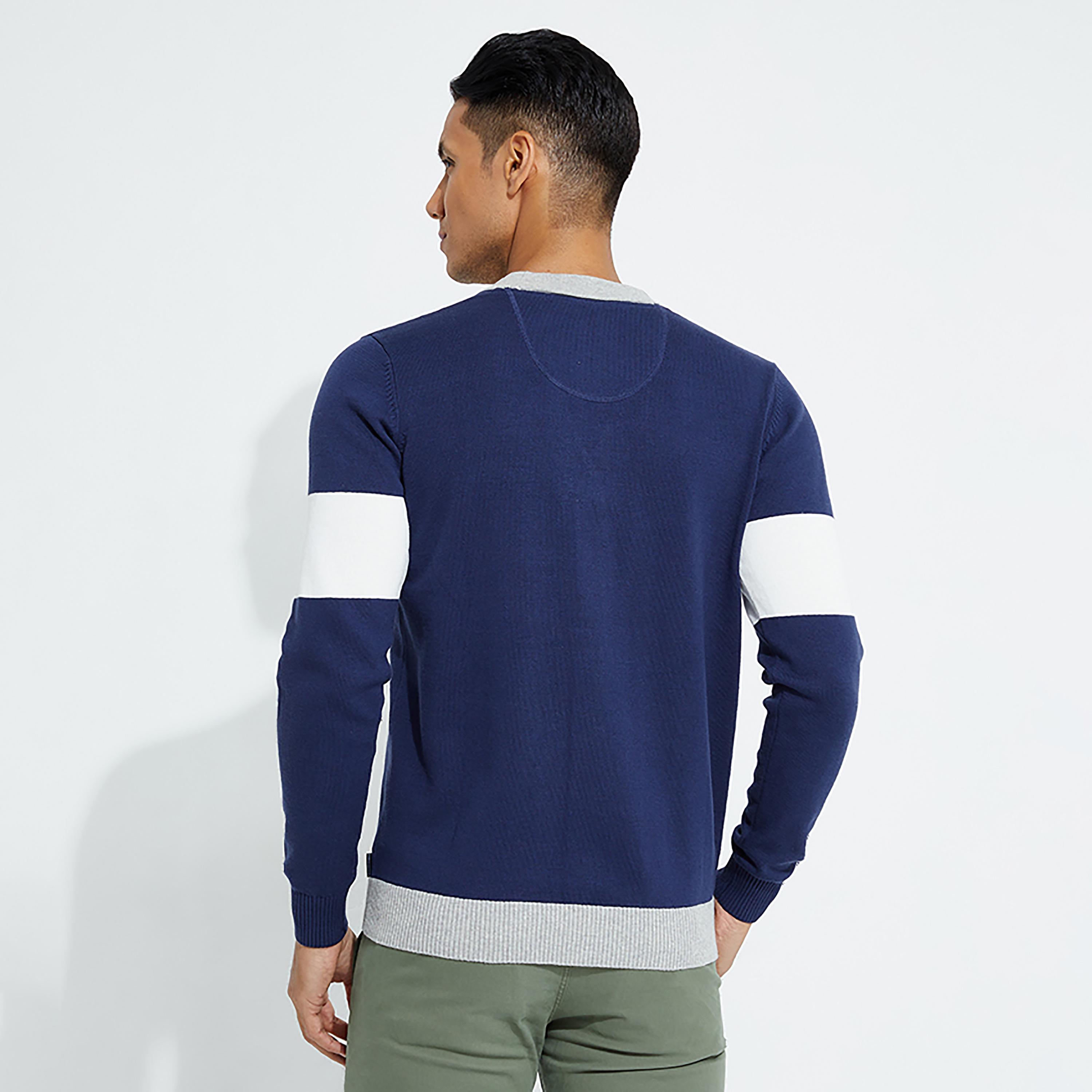 Beverly Hills Polo Club Colour Block Cardigan with Front Button-men-clothing-sweatersandpullovers-image-4