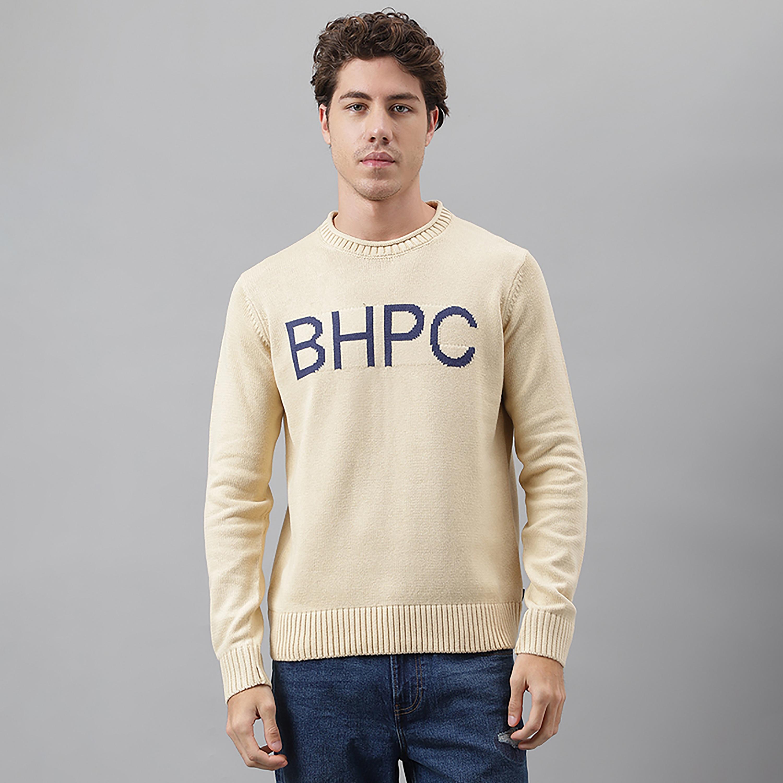 سويتر ذو علامة تجارية من بيفرلي هيلز بولو كلوب بأكمام طويلة بياقة مستديرة-men-clothing-sweatersandpullovers-image-1