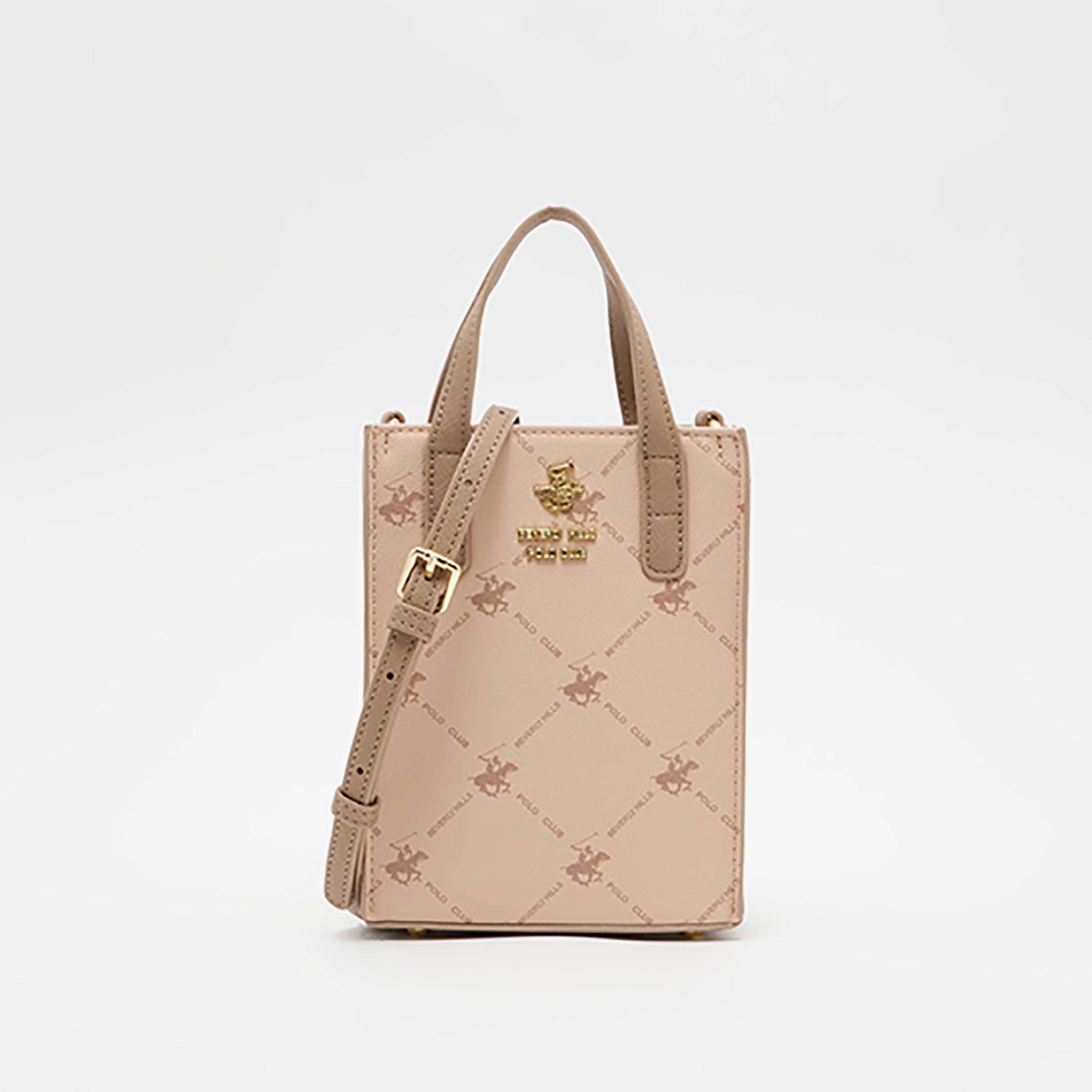 حقيبة توت صغيرة بمقبض علوي وطبعة لوجو بيفرلي هيلز بولو كلوب-women-bagsandwallets-handbags-image-1
