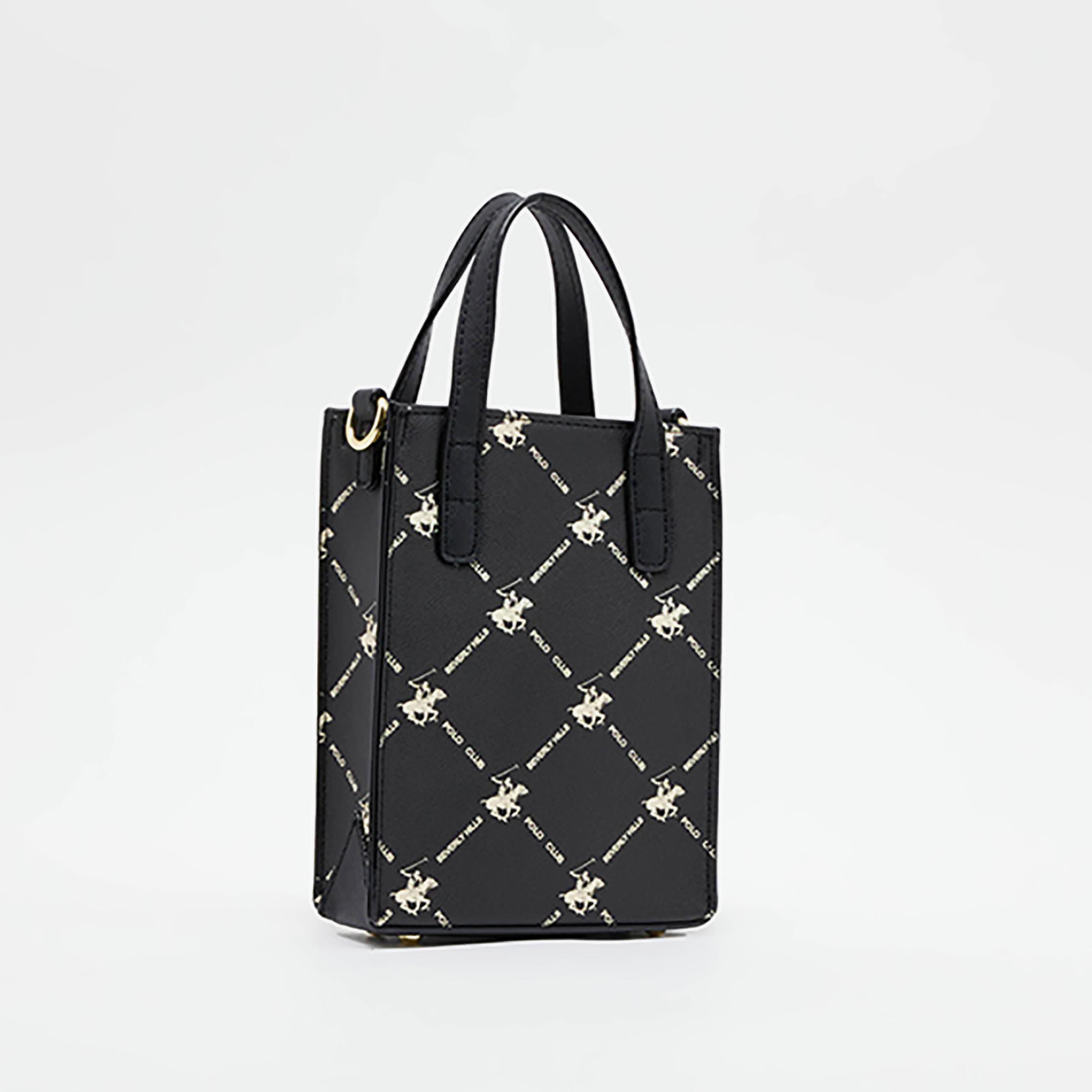 حقيبة توت صغيرة بمقبض علوي وطبعة لوجو بيفرلي هيلز بولو كلوب-women-bagsandwallets-handbags-image-6