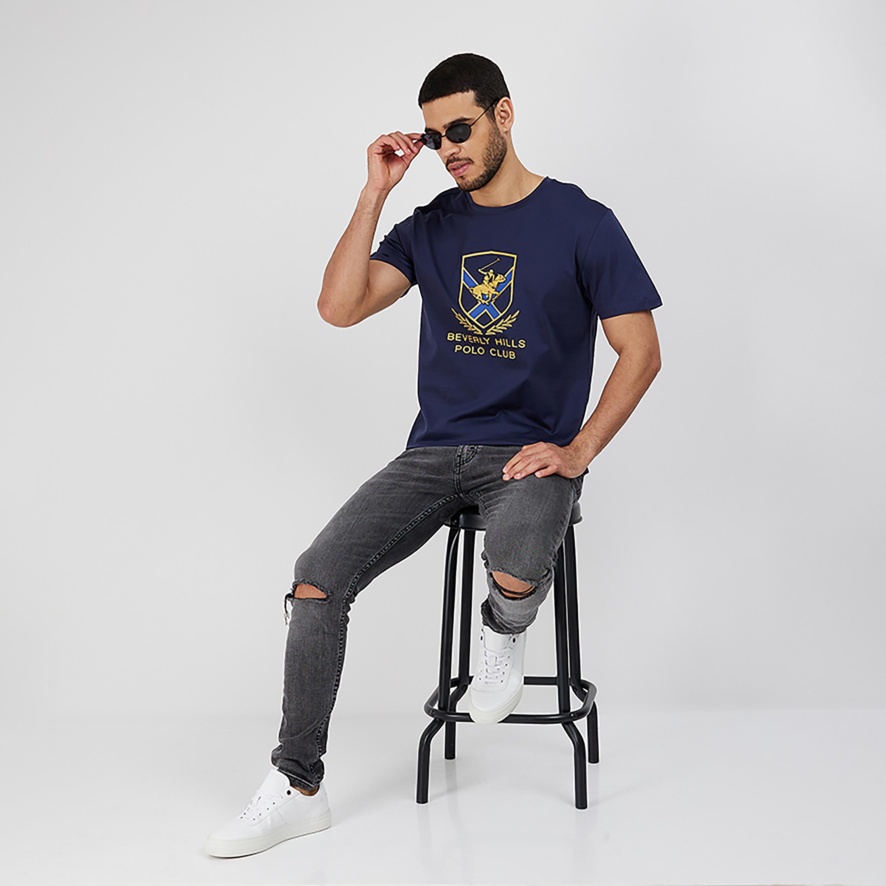 تي شرت مطبوعة برقبة دائرية وأكمام قصيرة من بيفرلي هيلز بولو كلوب-men-clothing-tshirtsandpolos-tshirts-image-2