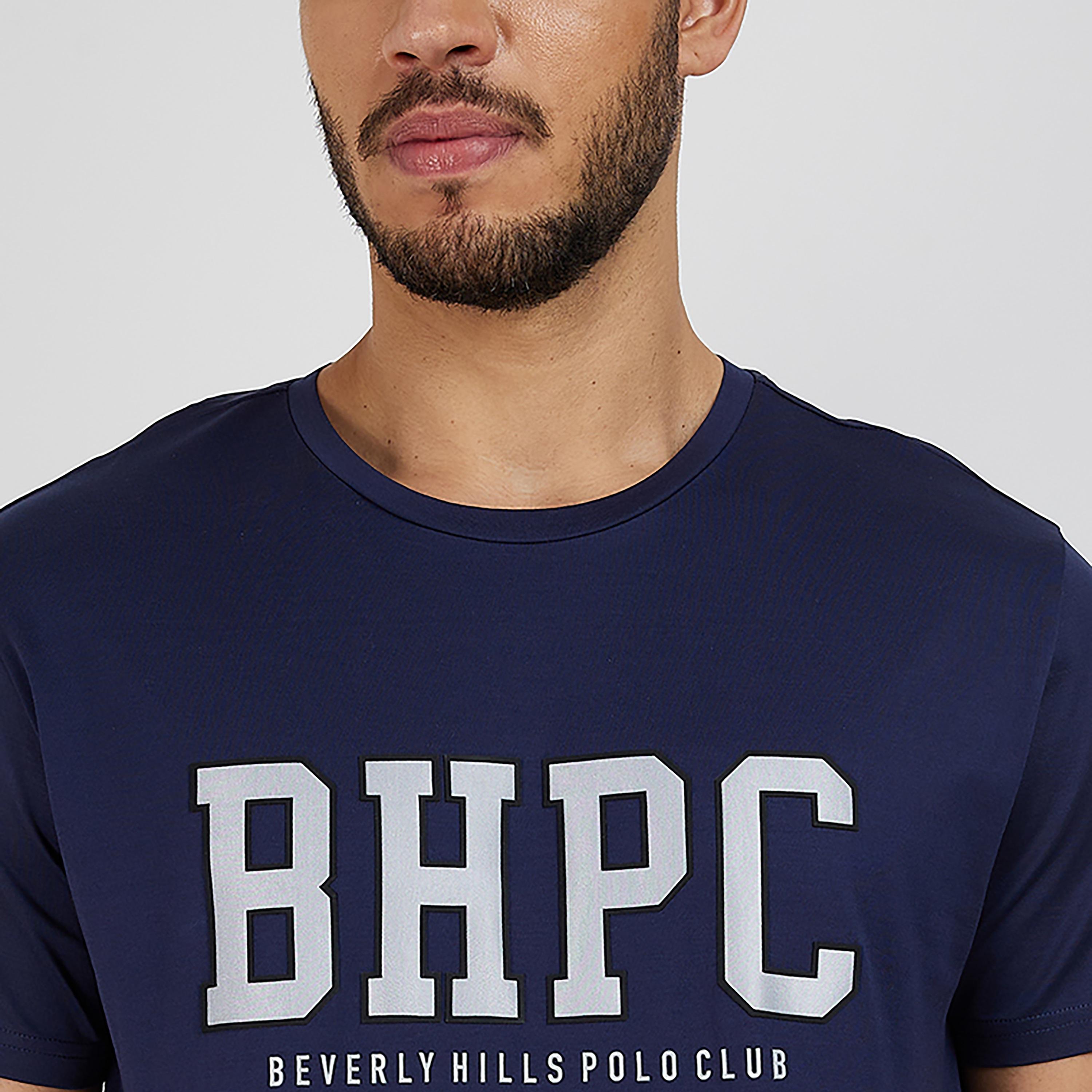 تي شيرت بيفرلي هيلز بولو كلوب بياقة مستديرة وأكمام قصيرة مع مطرز-men-clothing-tshirtsandpolos-tshirts-image-2
