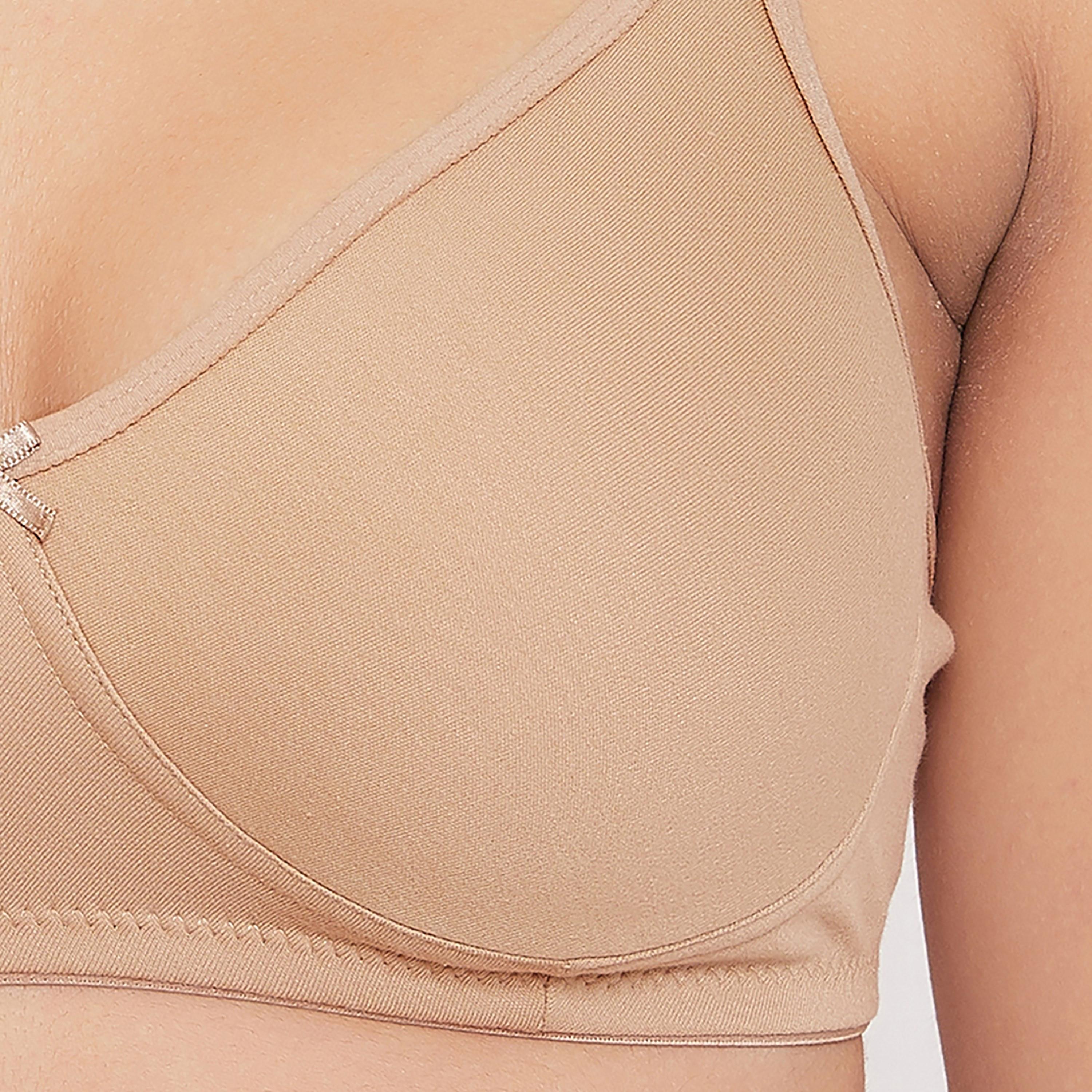 Clovia Non-Padded Non-Wired Full Cup Women's T-Shirt Bra in Beige - Cotton Rich-women-clothing-lingerie-bras-image-5