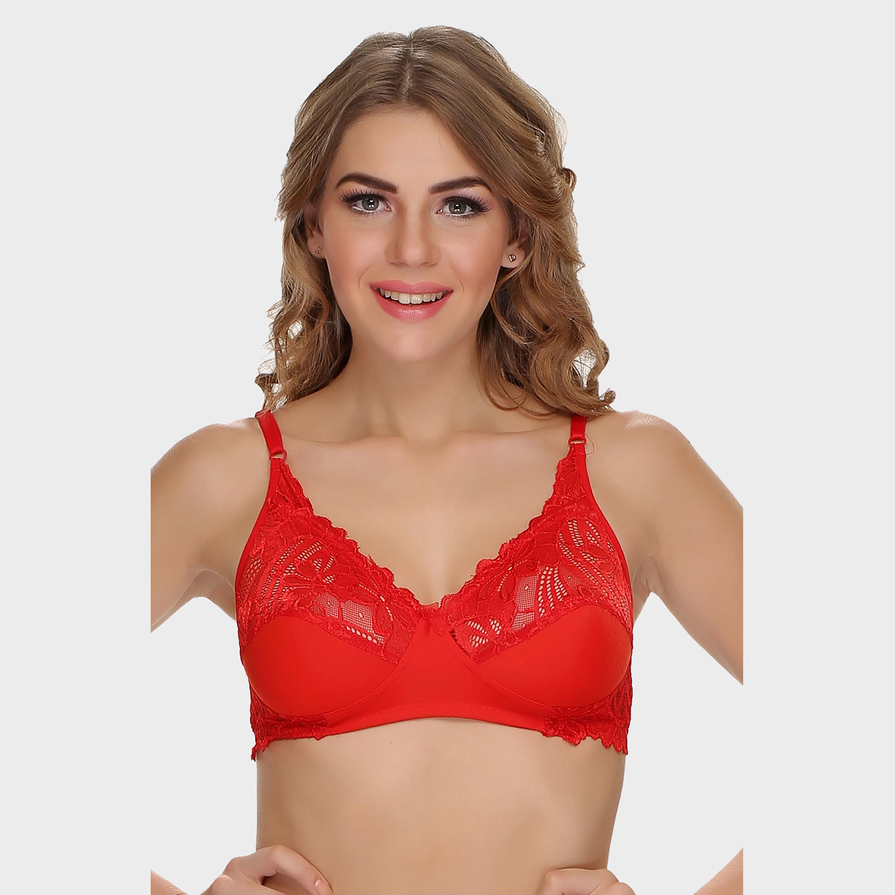 حمالة صدر نسائية غير مبطنة بأكواب دانتيل عالموضة باللون الأحمر من كلوفيا-women-clothing-lingerie-bras-image-1