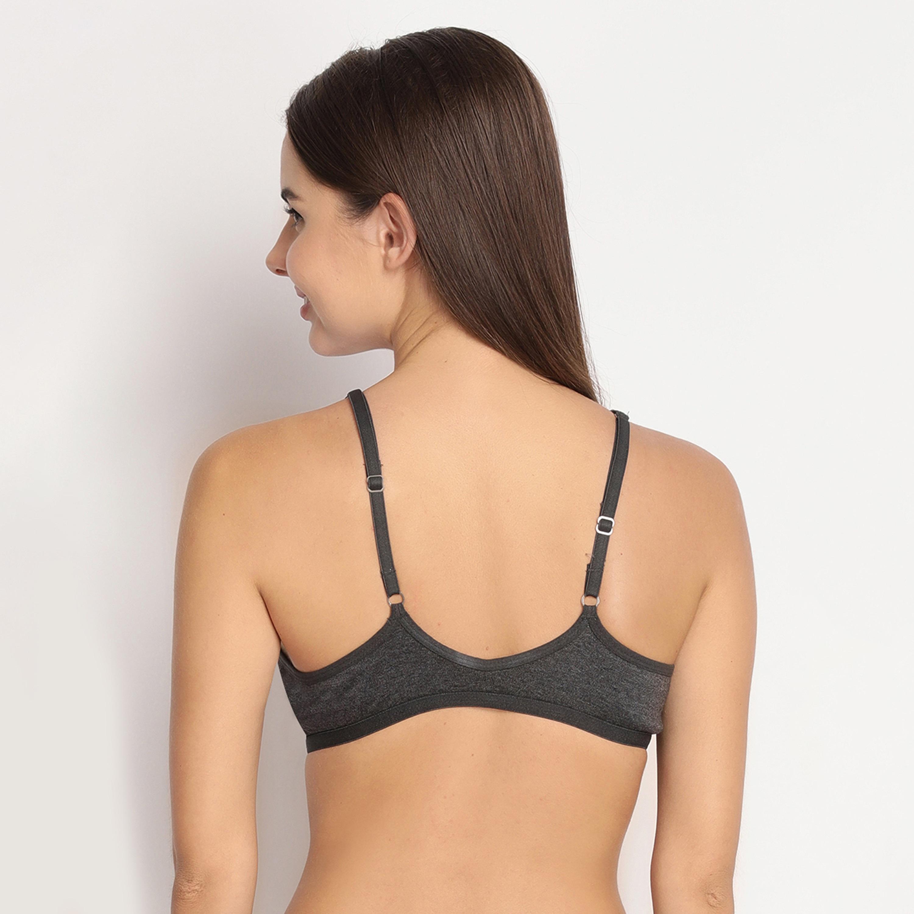 Clovia Cotton Non-Padded Non-Wired Women's Plunge Bra-women-clothing-lingerie-bras-image-4
