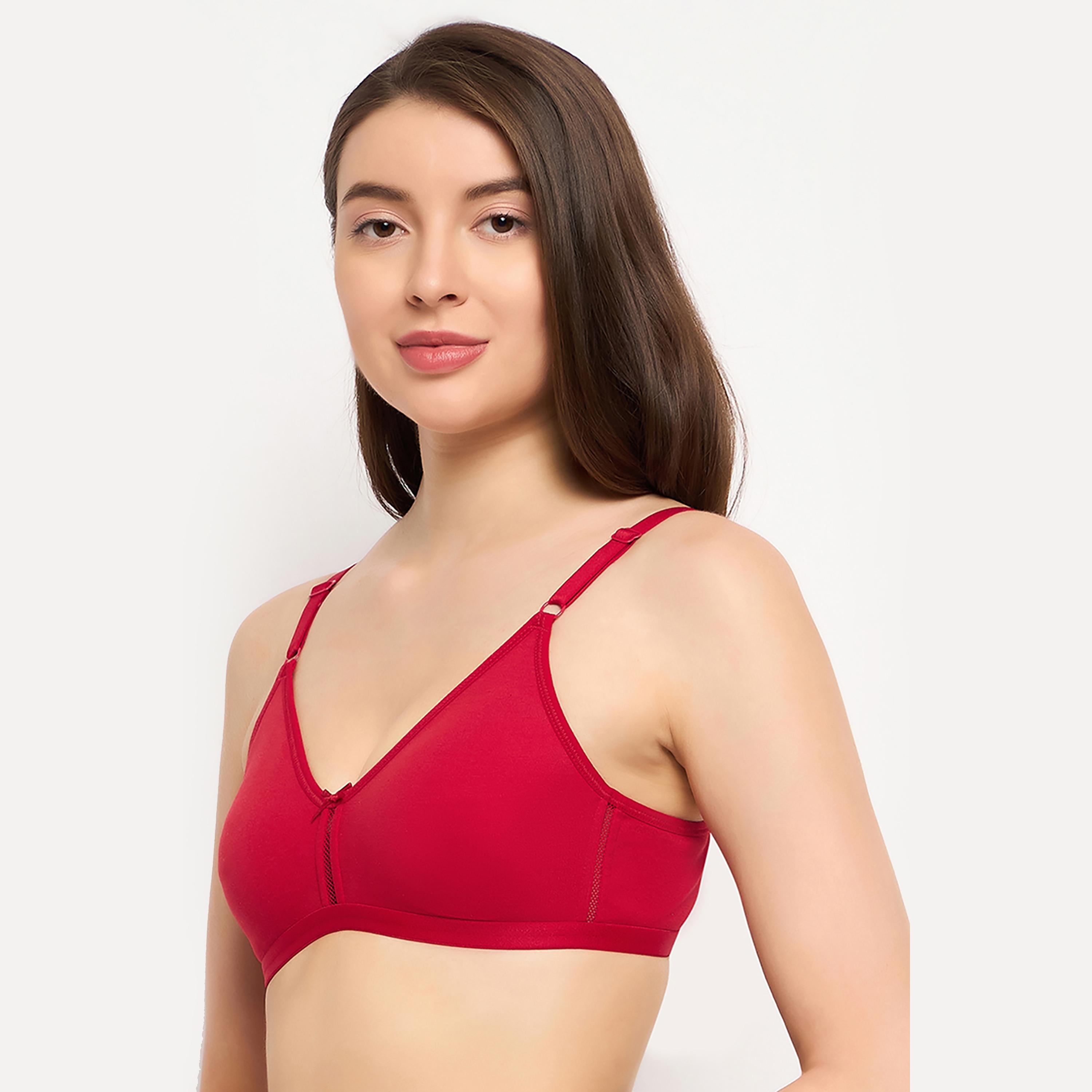 حمالة صدر نسائية سموثي غير مبطنة وغير سلكية ذات تغطية كاملة - غنية بالقطن من كلوفيا-women-clothing-lingerie-bras-image-2