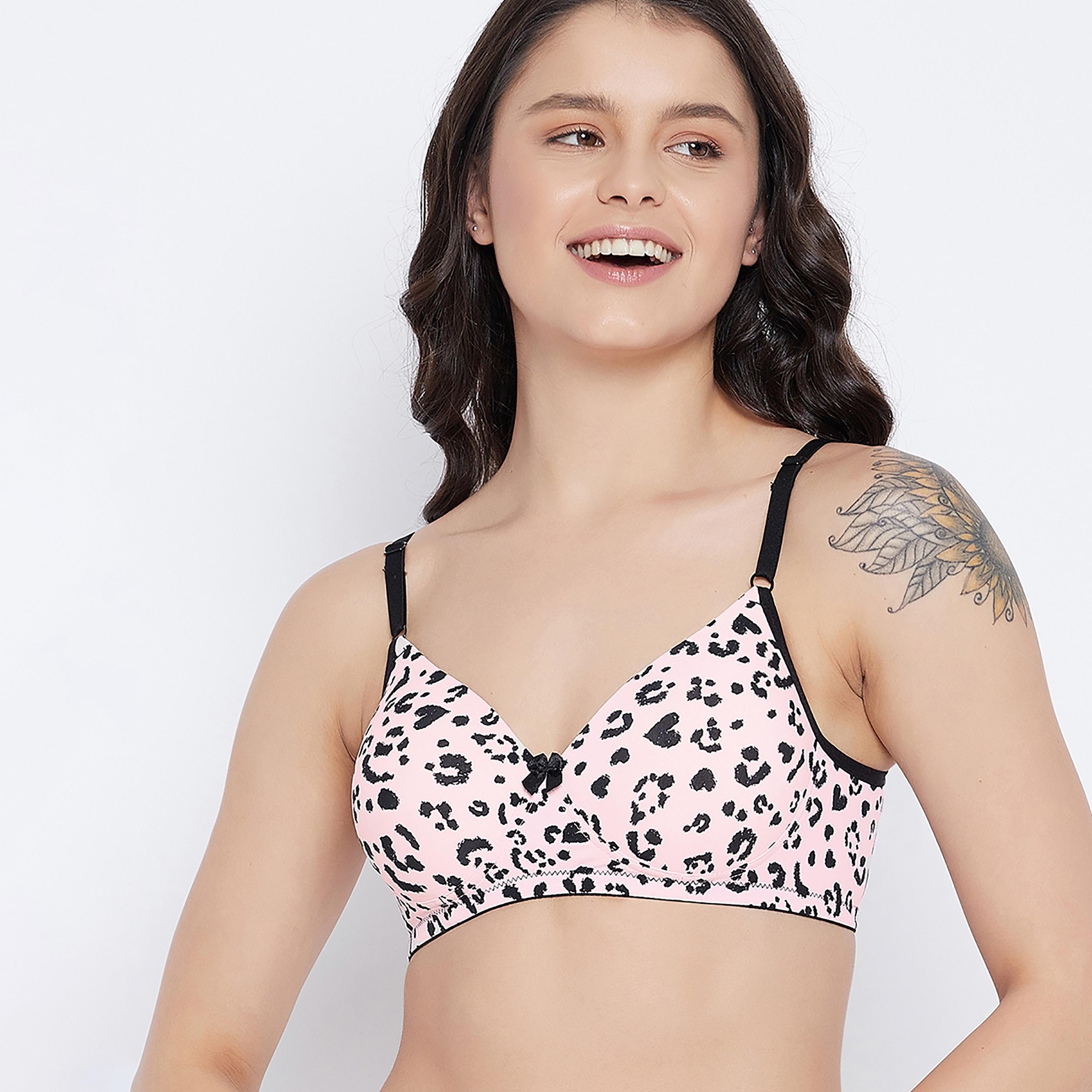Clovia Animal Print Padded Non-Wired Full Cup T-Shirt Bra-women-clothing-lingerie-bras-image-2