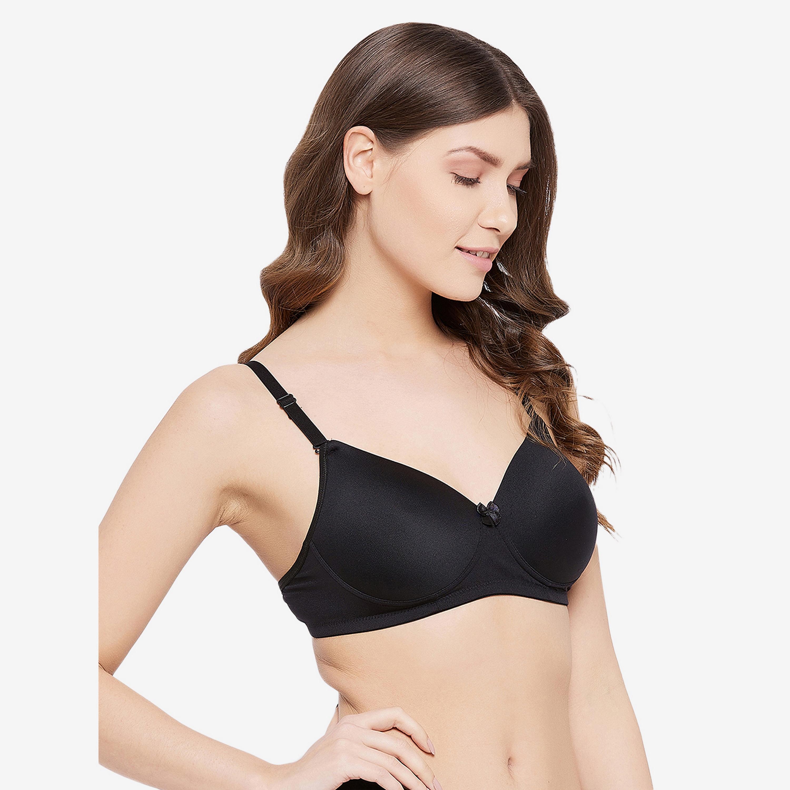 Clovia Padded Non-Wired Full Cup Women's Multiway T-shirt Bra in Black-women-clothing-lingerie-bras-image-3