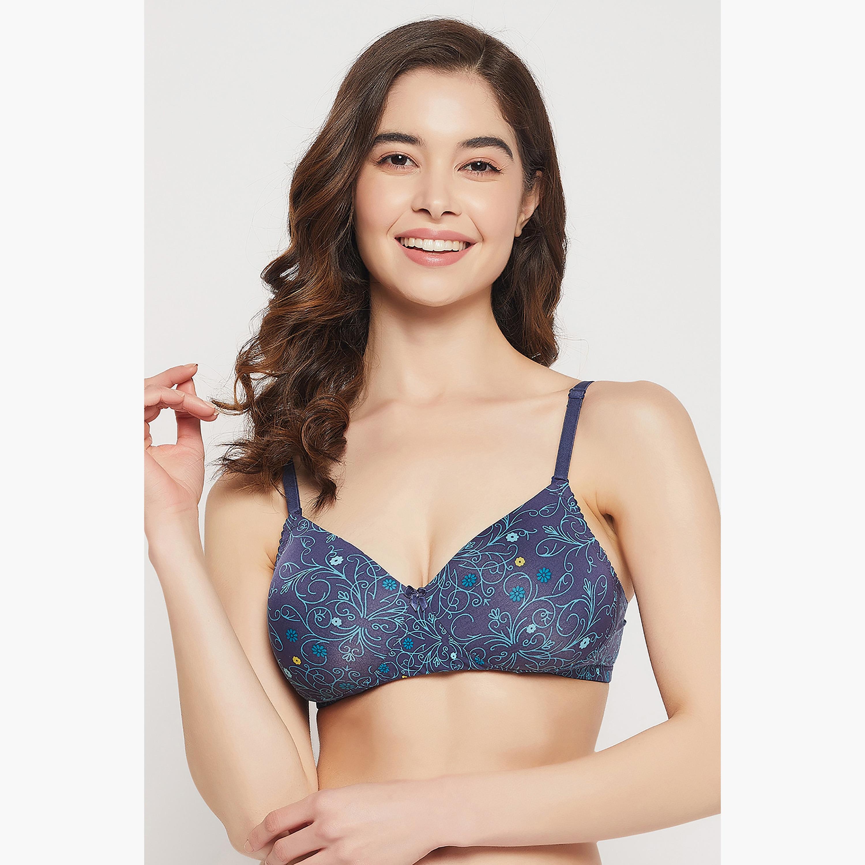 Clovia Floral Padded Non-Wired Full Cup Multiway T-Shirt Bra-women-clothing-lingerie-bras-image-1