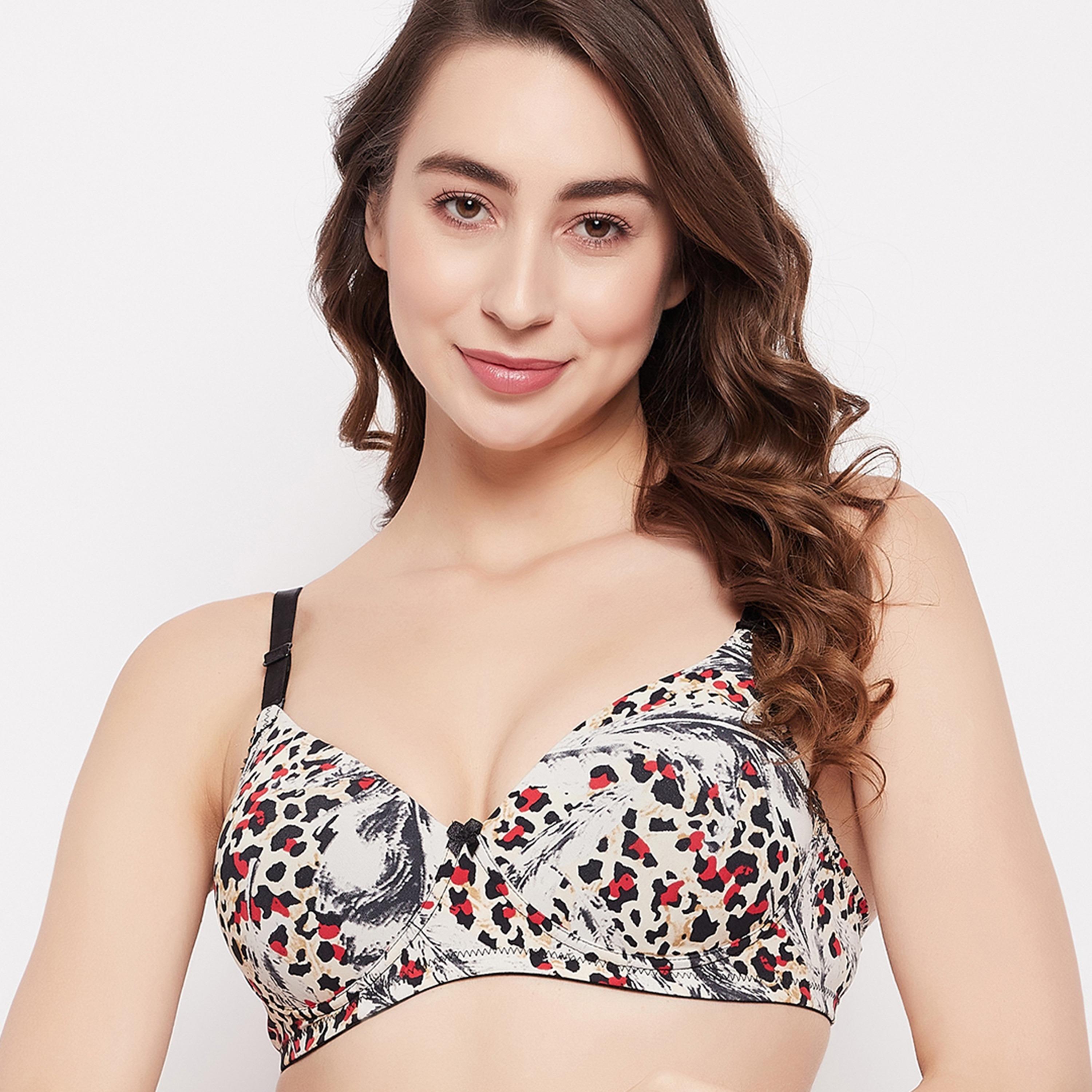 حمالة صدر ذات تي شيرت كوب كامل مع ملتي واي بمبطن غير سلكية ومطبوعة من كلوفيا-women-clothing-lingerie-bras-image-2