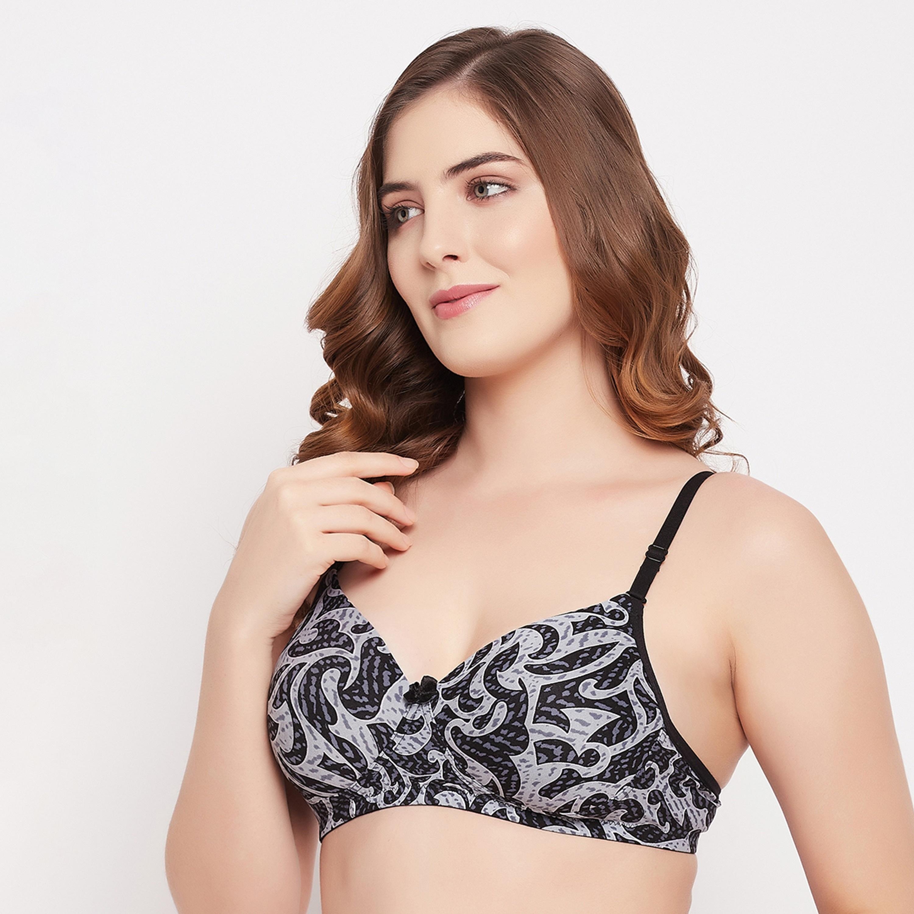 حمالة صدر ذات تي شيرت كوب كامل مع ملتي واي بمبطن غير سلكية ومطبوعة من كلوفيا-women-clothing-lingerie-bras-image-2