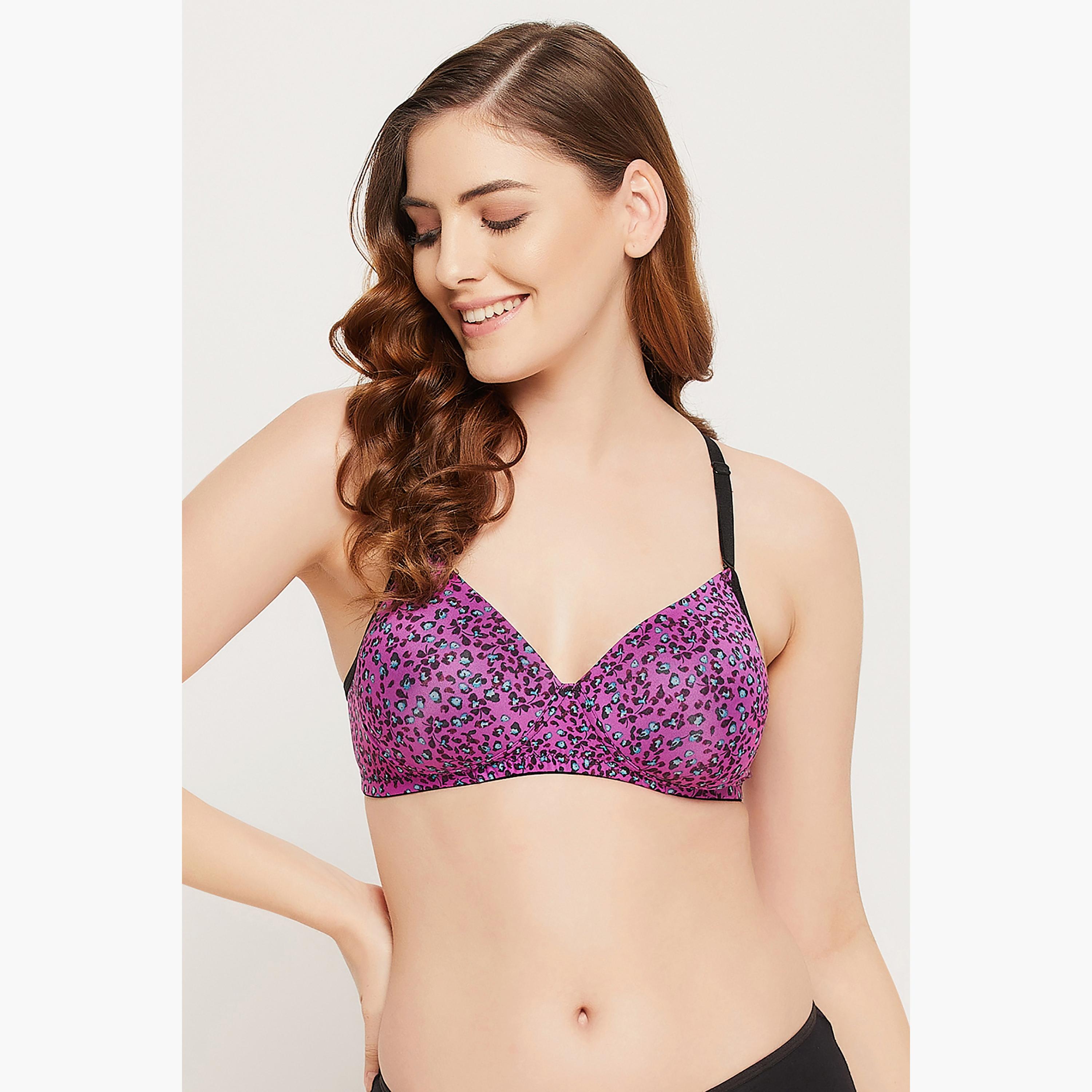 Clovia Printed Padded Non-Wired Full Cup Multiway T-Shirt Bra-women-clothing-lingerie-bras-image-1