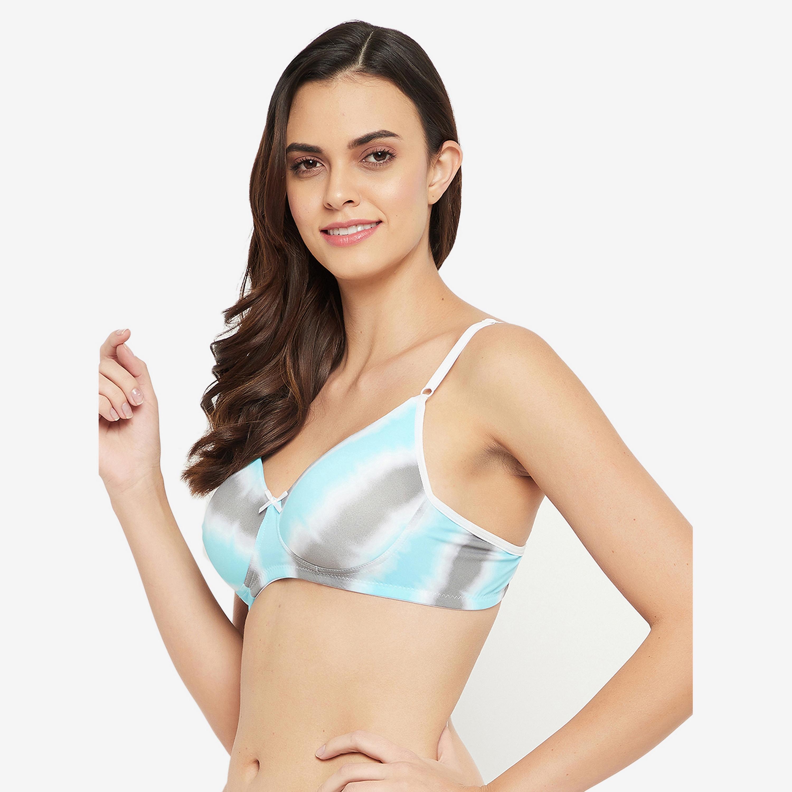 Clovia Padded Non-Wired Full Cup Tie-Dye Women's T-shirt Bra in Multicolour-women-clothing-lingerie-bras-image-2