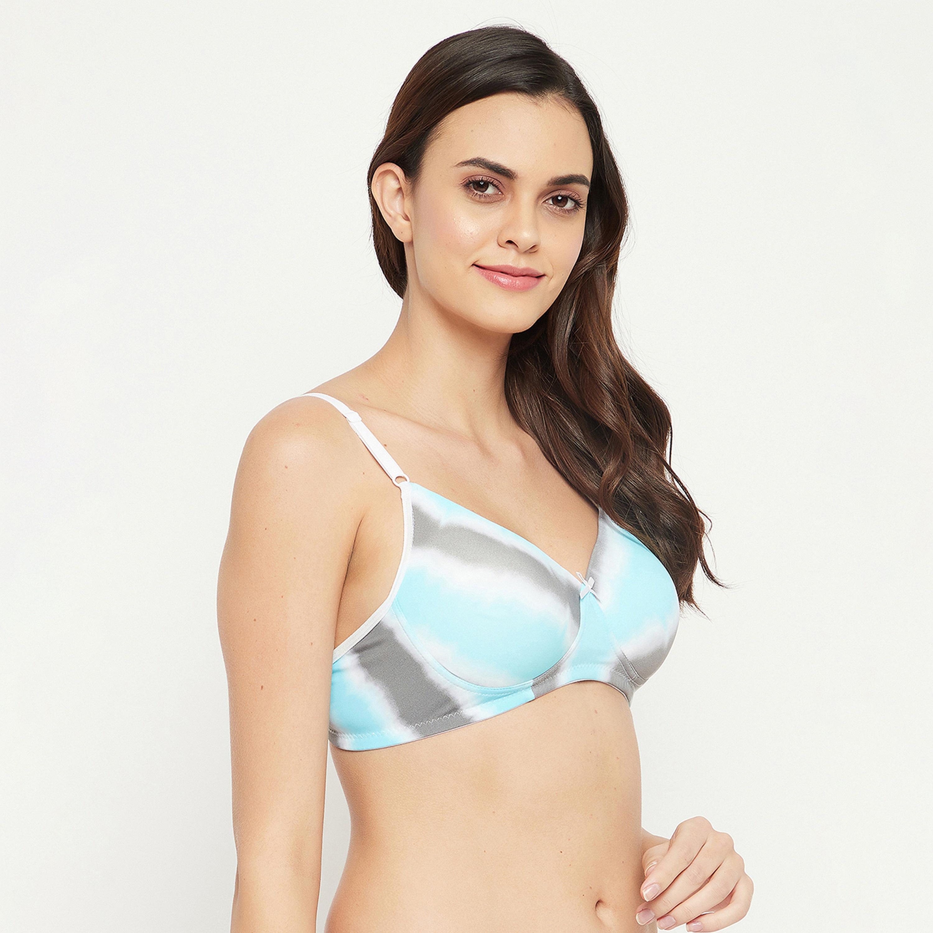 Clovia Padded Non-Wired Full Cup Tie-Dye Women's T-shirt Bra in Multicolour-women-clothing-lingerie-bras-image-3