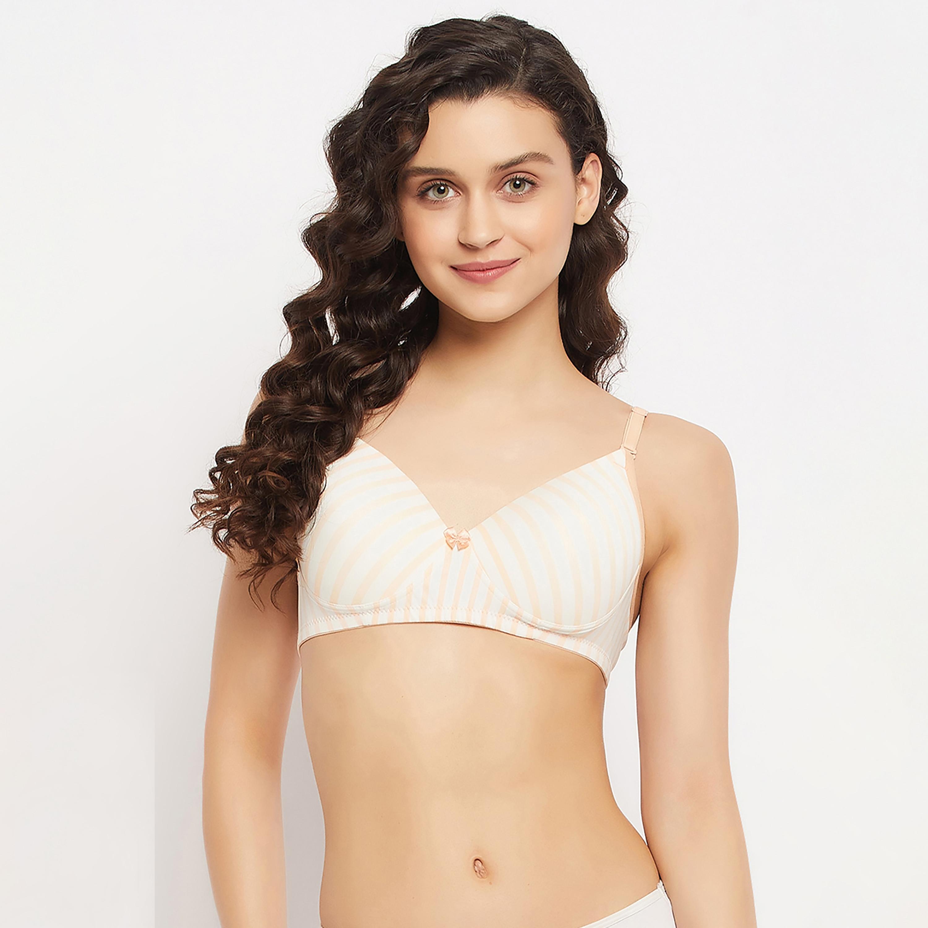 Clovia Stripes Padded Non-Wired Full Cup Multiway T-Shirt Bra-women-clothing-lingerie-bras-image-1