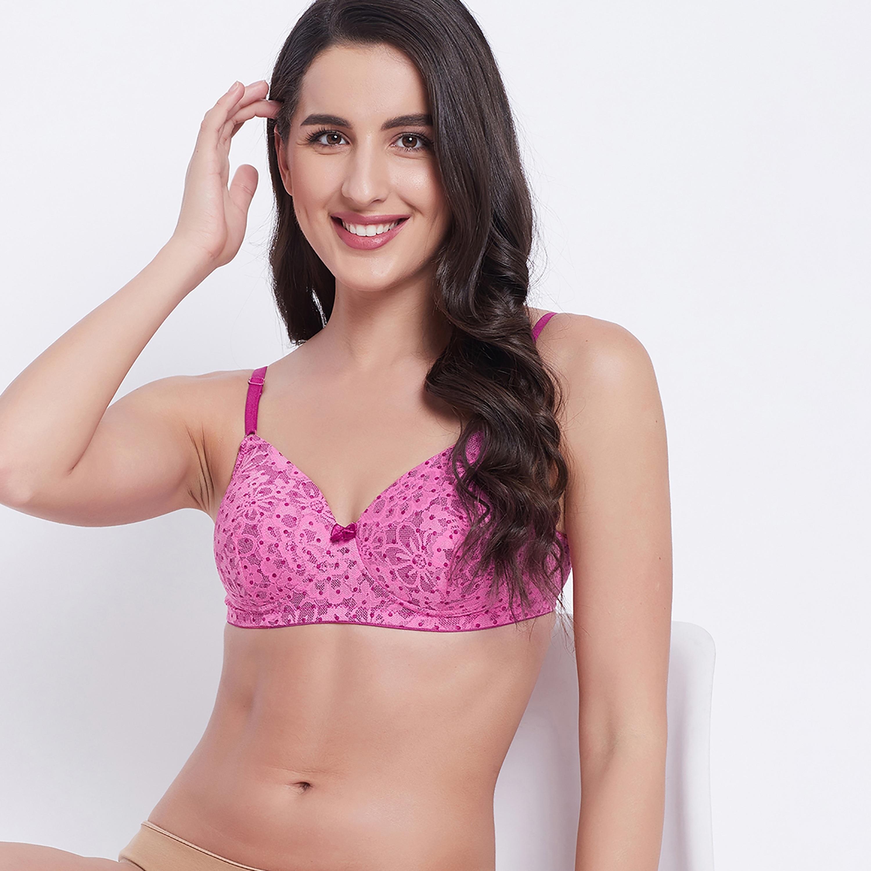 Clovia Lace Padded Non-Wired Full Cup T-Shirt Bra-women-clothing-lingerie-bras-image-5