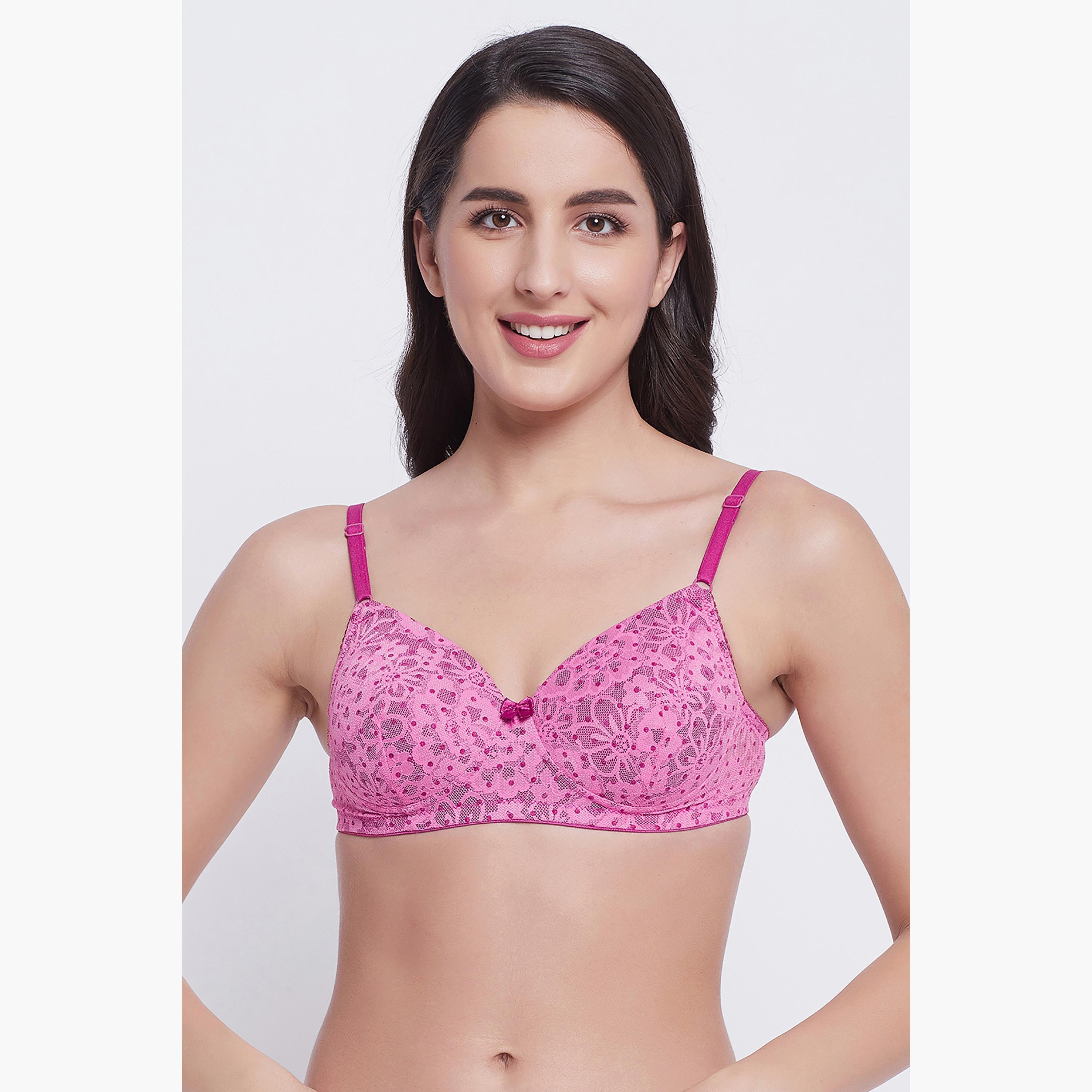 حمالة صدر ذات تي شيرت كوب كامل بمبطن غير سلكية ودانتيل من كلوفيا-women-clothing-lingerie-bras-image-1
