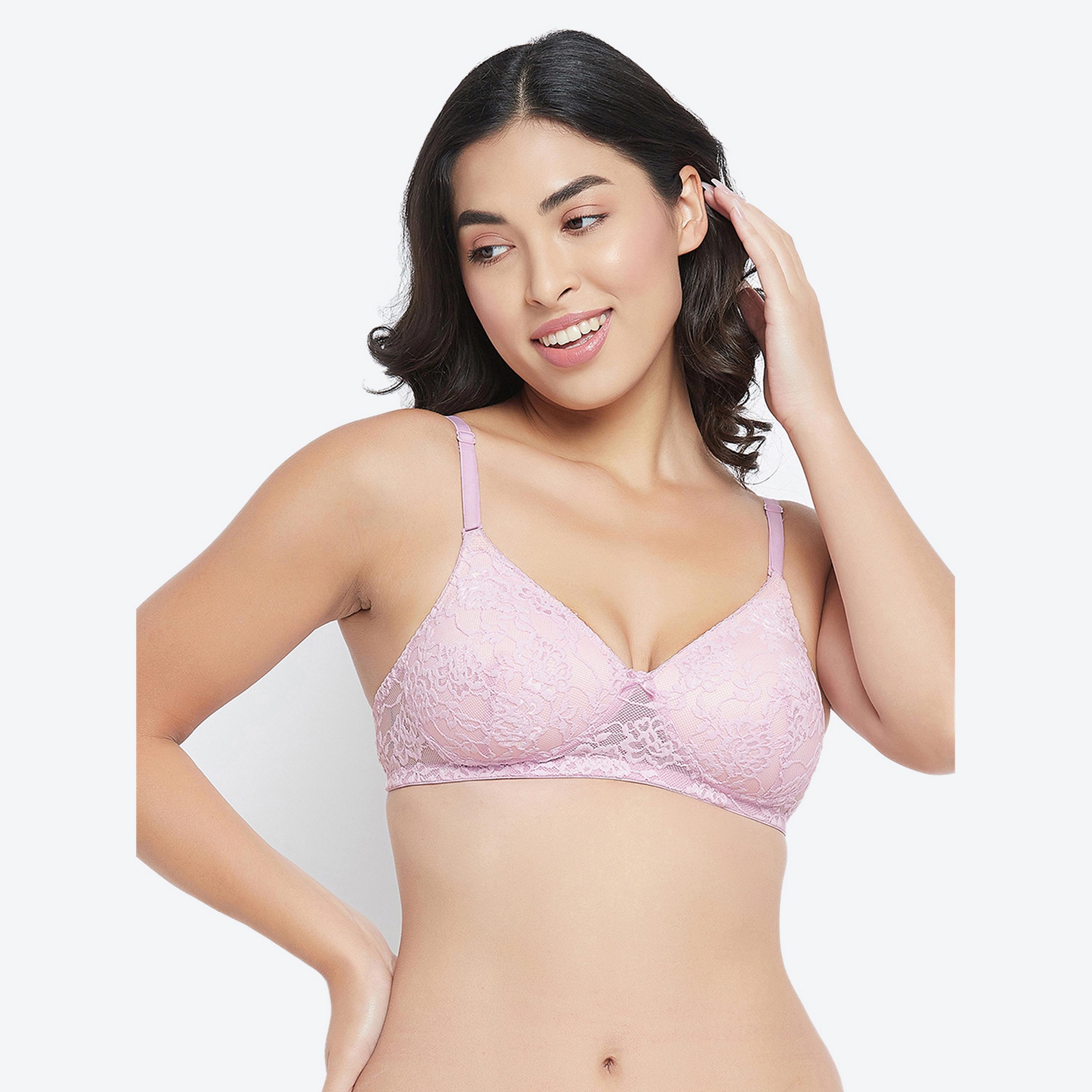 Clovia Padded Non-wired Full Cup Multiway Women's Bridal Bra in Baby Pink - Lace-women-clothing-lingerie-bras-image-1