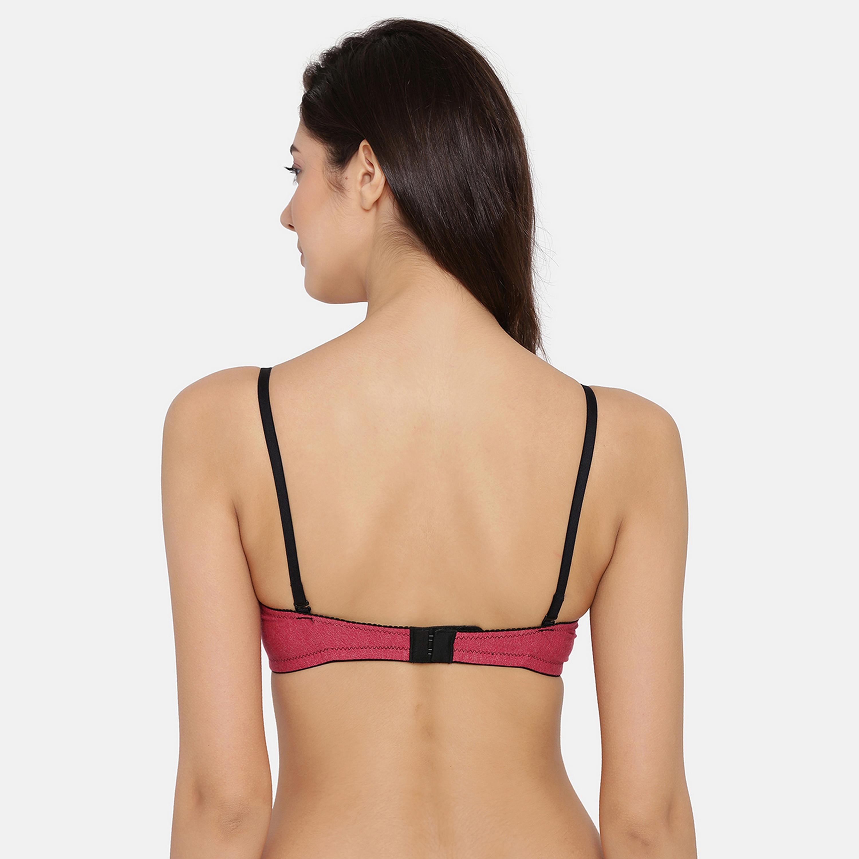Clovia Padded Non-Wired Full Coverage Women's Multiway T-shirt Bra in Dark Pink - Cotton-women-clothing-lingerie-bras-image-4