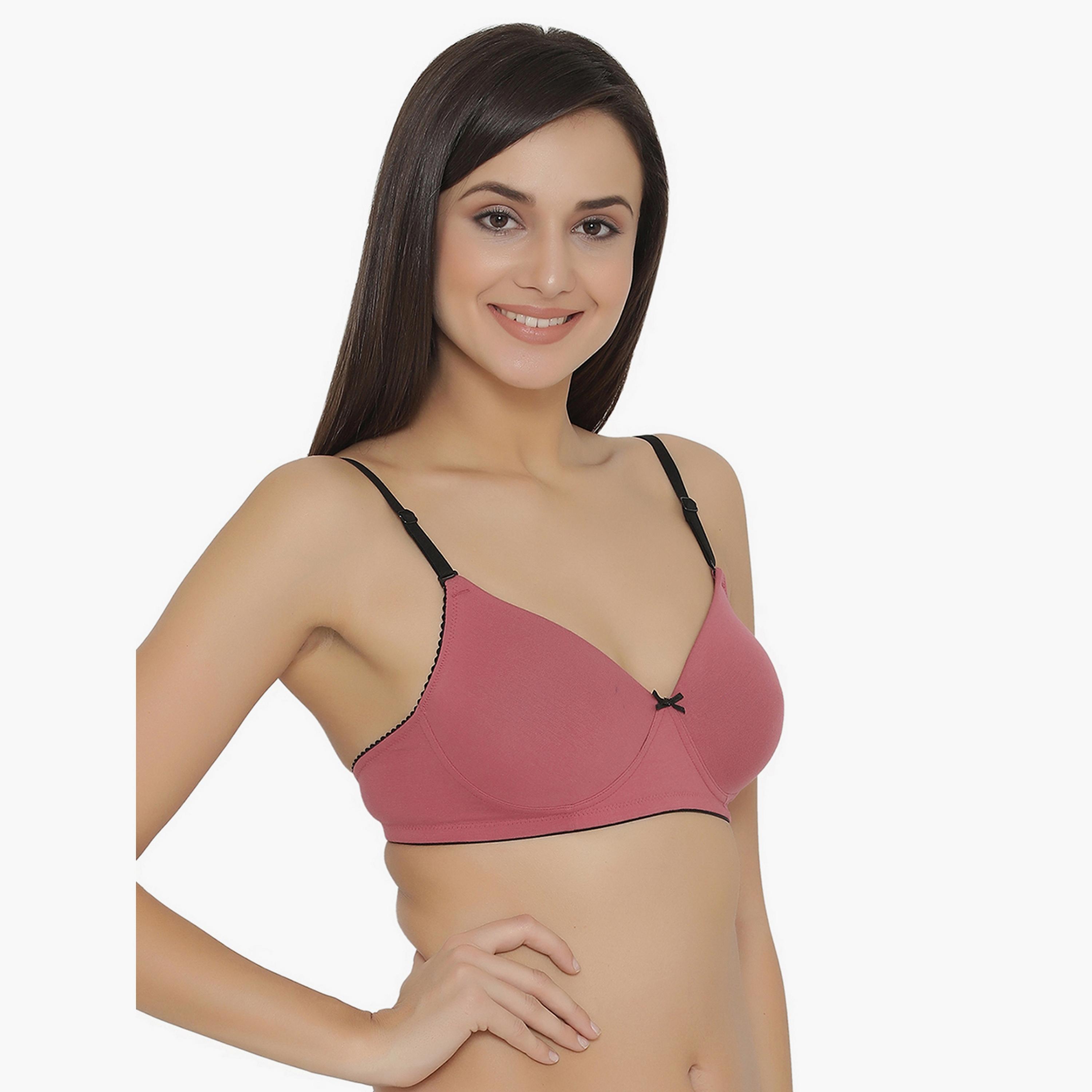 Clovia Cotton Padded Non-Wired Women's Multiway T-shirt Bra With Matching PN1675R22-women-clothing-lingerie-bras-image-2