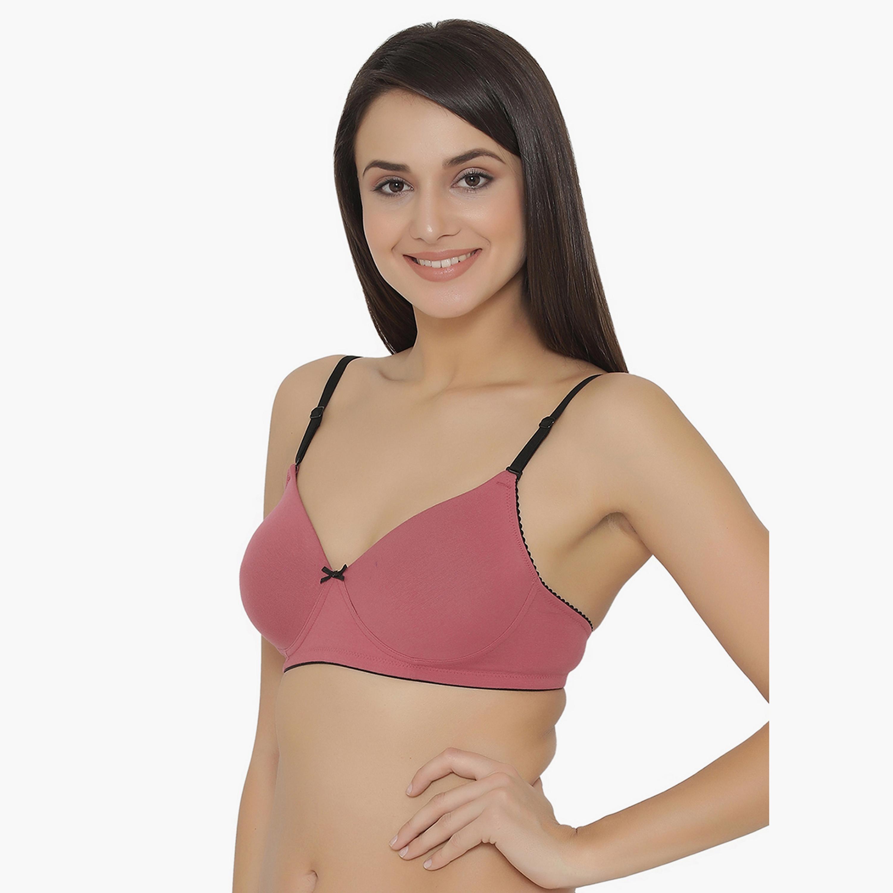 Clovia Cotton Padded Non-Wired Women's Multiway T-shirt Bra With Matching PN1675R22-women-clothing-lingerie-bras-image-3