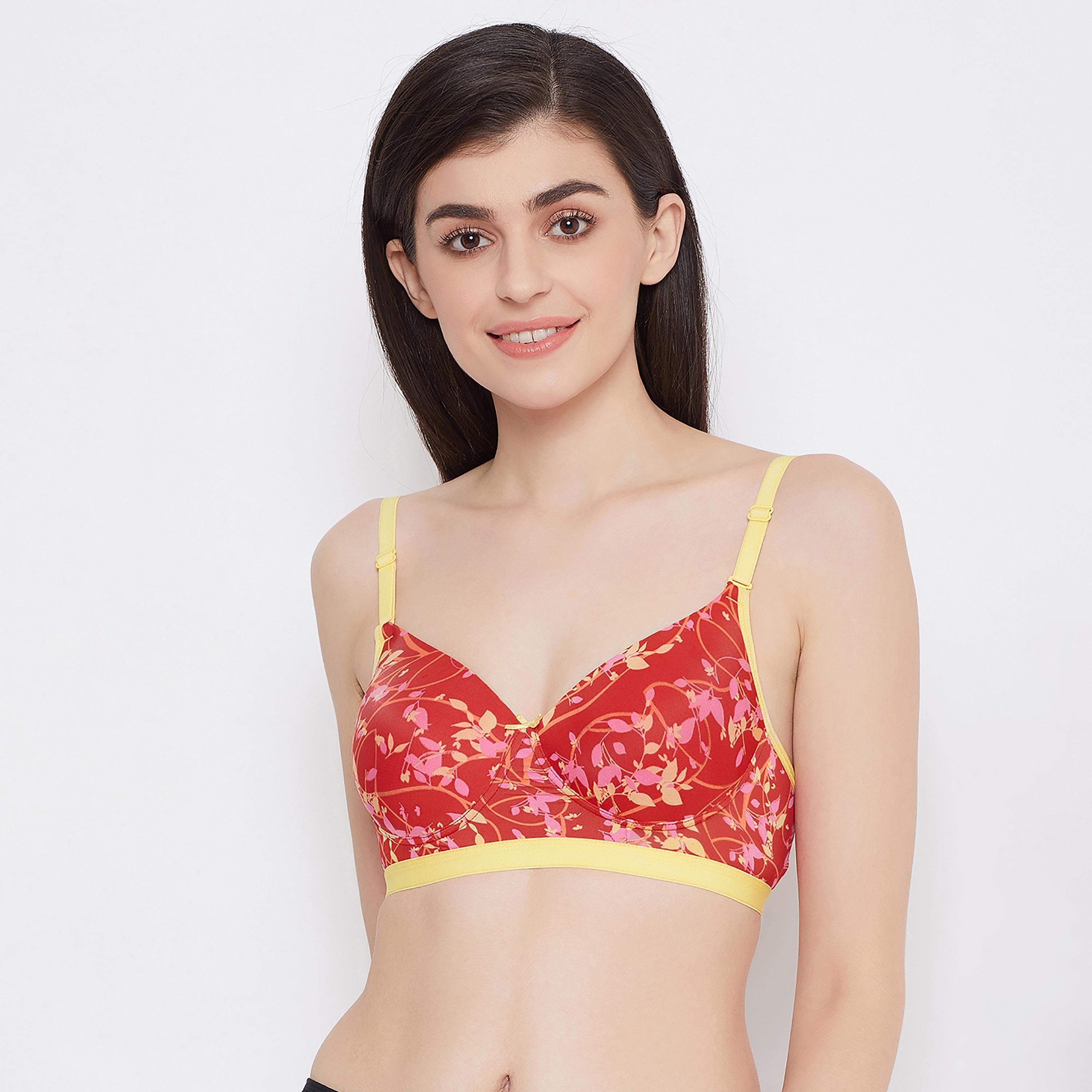 حمالة صدر ذات تي شيرت كوب كامل مع ملتي واي بمبطن غير سلكية ومطبوعة من كلوفيا-women-clothing-lingerie-bras-image-2