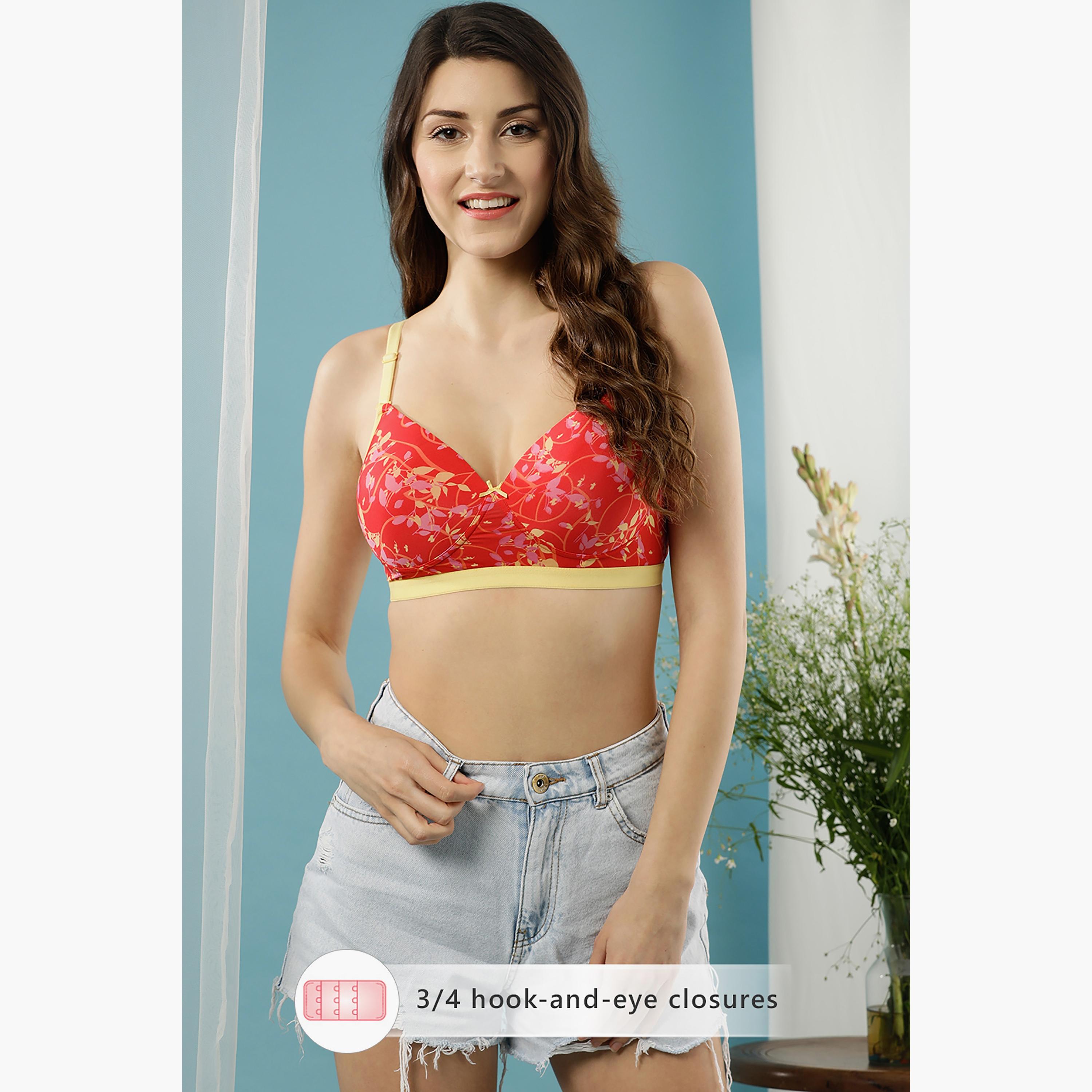 Clovia Printed Padded Non-Wired Full Cup Multiway T-Shirt Bra-women-clothing-lingerie-bras-image-1