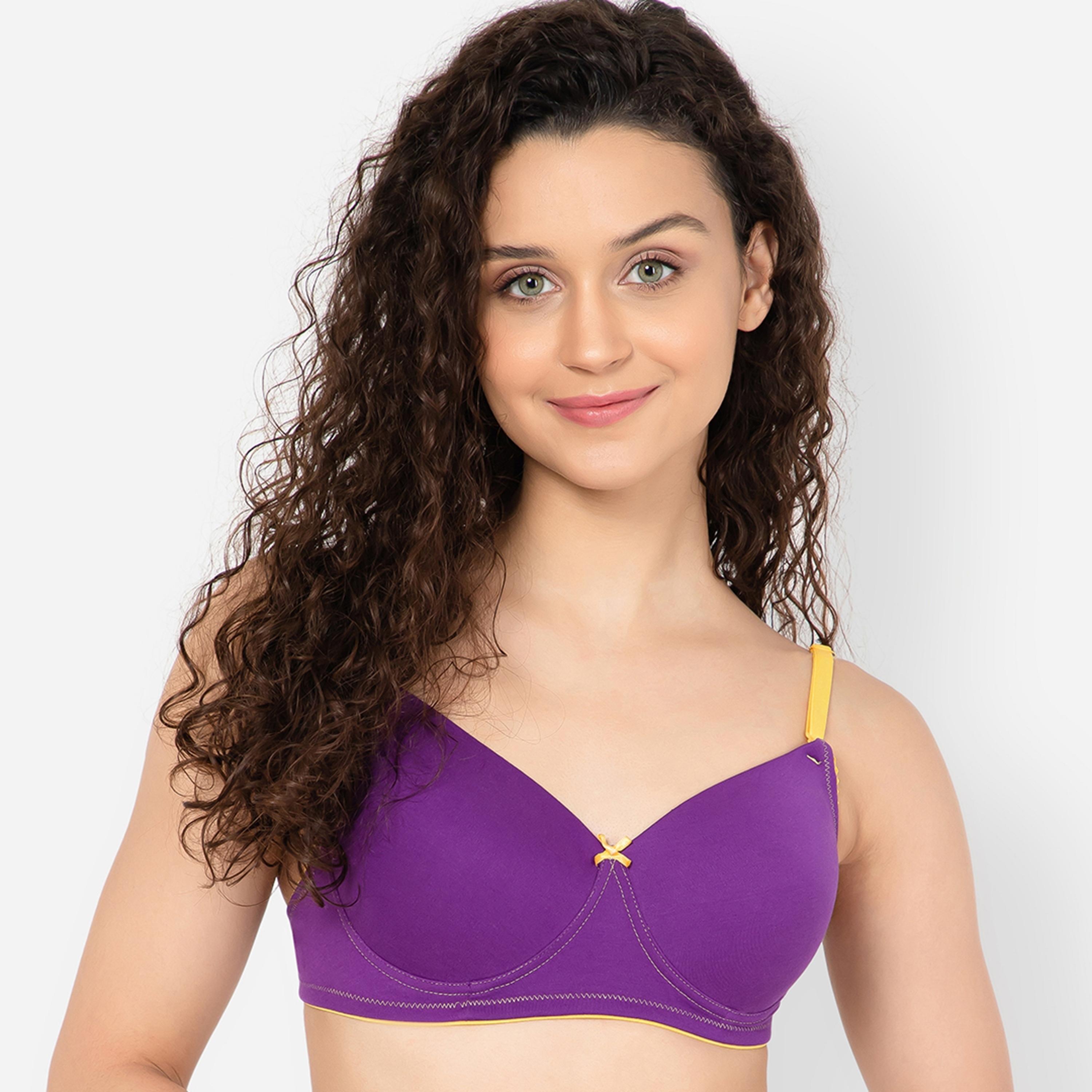 حمالة صدر ذات تي شيرت كوب كامل مع ملتي واي مع مبطنة وغير سلكية سادة من كلوفيا-women-clothing-lingerie-bras-image-2
